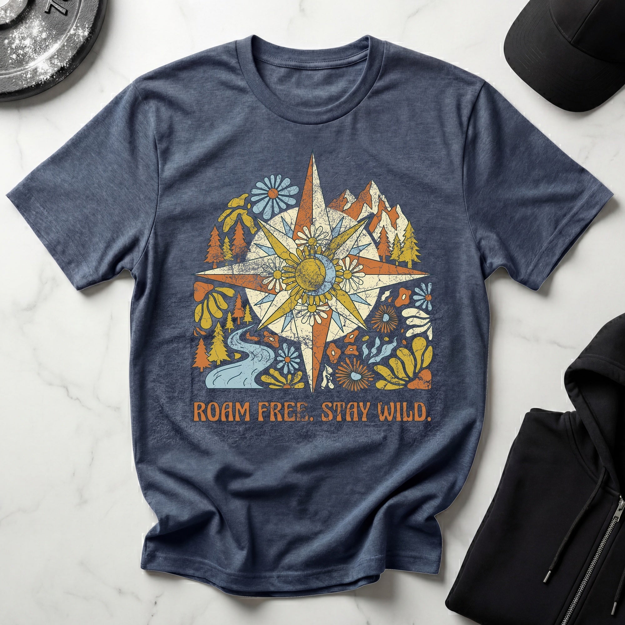 Roam Free Stay Wild Retro Gym T-Shirt
