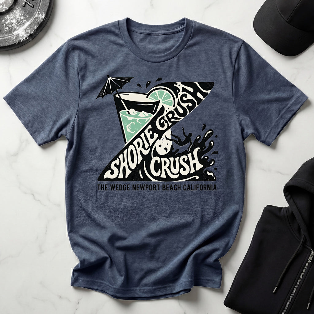 Shorie Crush The Wedge Surf Designer T-Shirt
