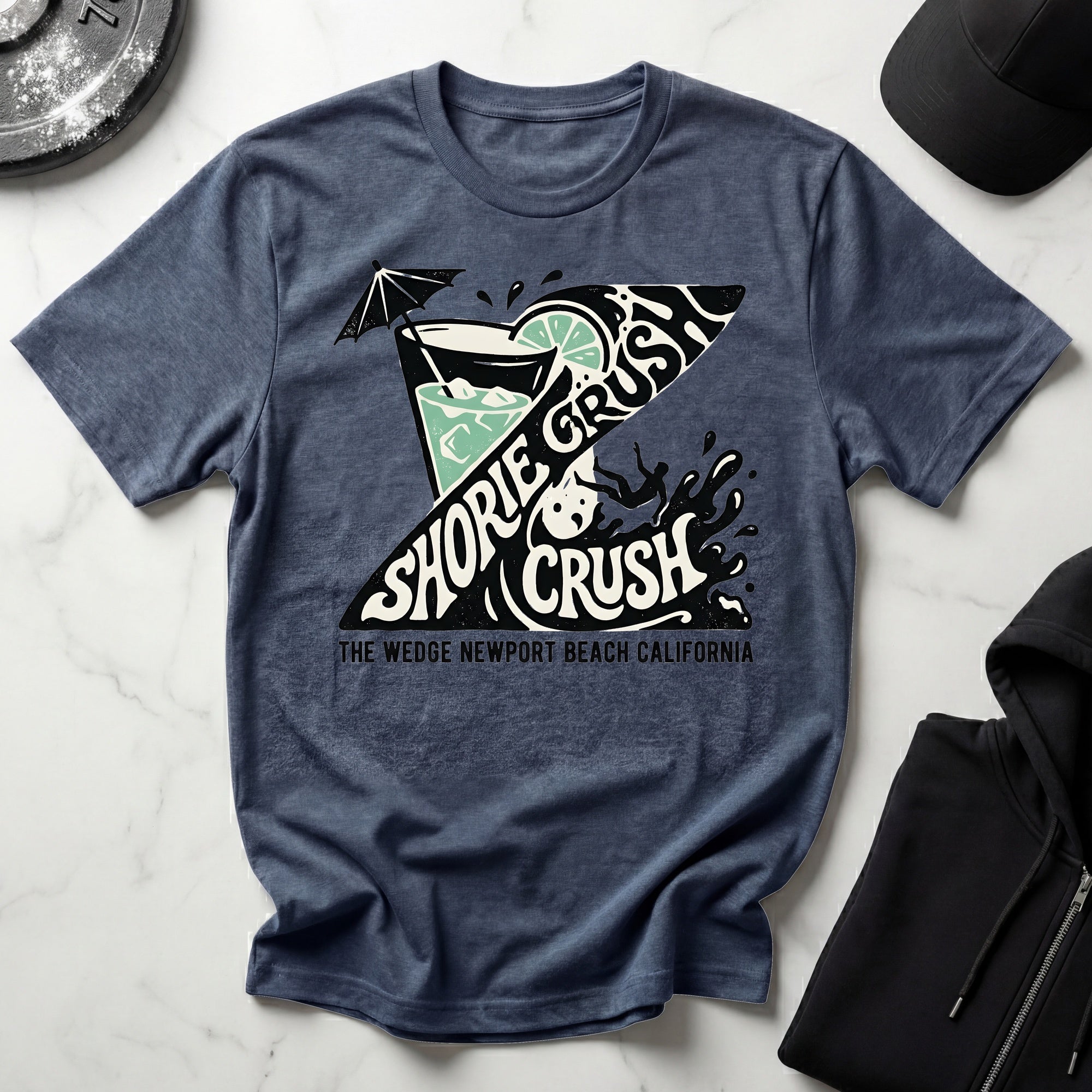 Shorie Crush The Wedge Surf Designer T-Shirt