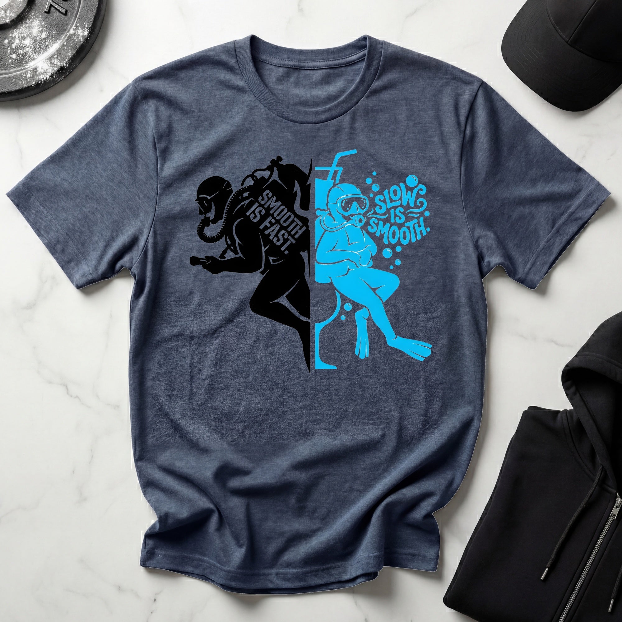 Slow Is Smooth Smooth Is Fast Scuba Training Gym T-Shirt