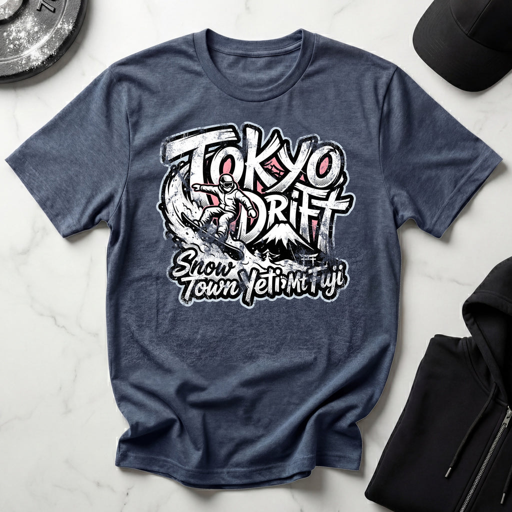 Snow Town Yeti Drift Snowboarder T-Shirt