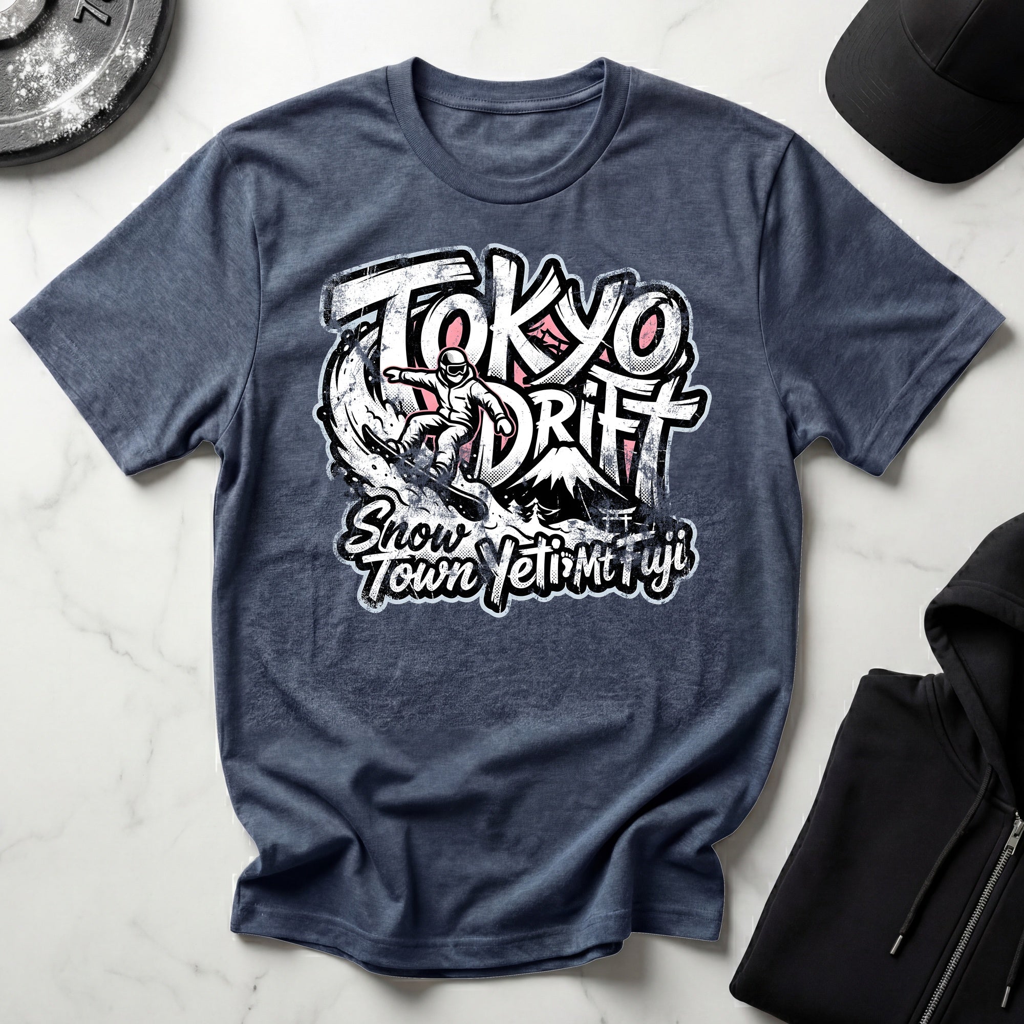 Snow Town Yeti Drift Snowboarder T-Shirt
