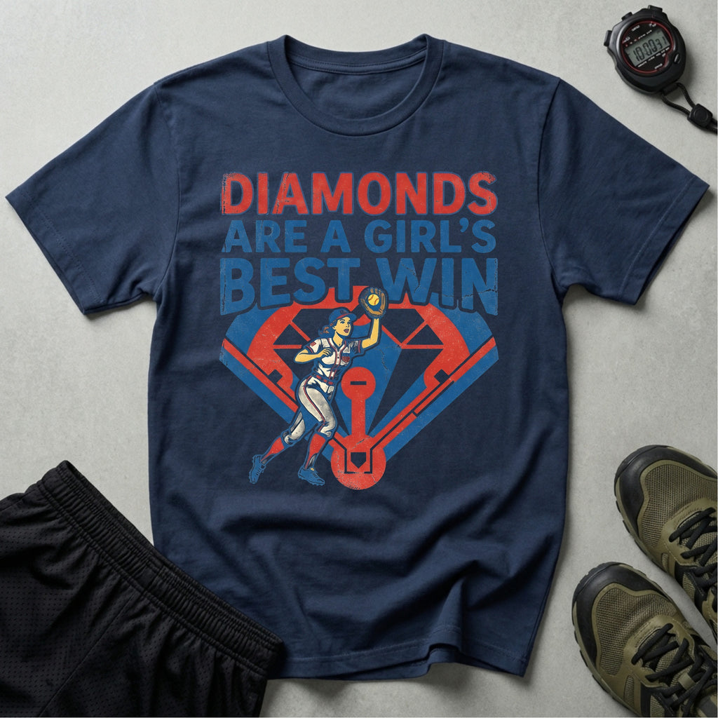 Softball Diamonds Girls Are Best Win Gym T-Shirt