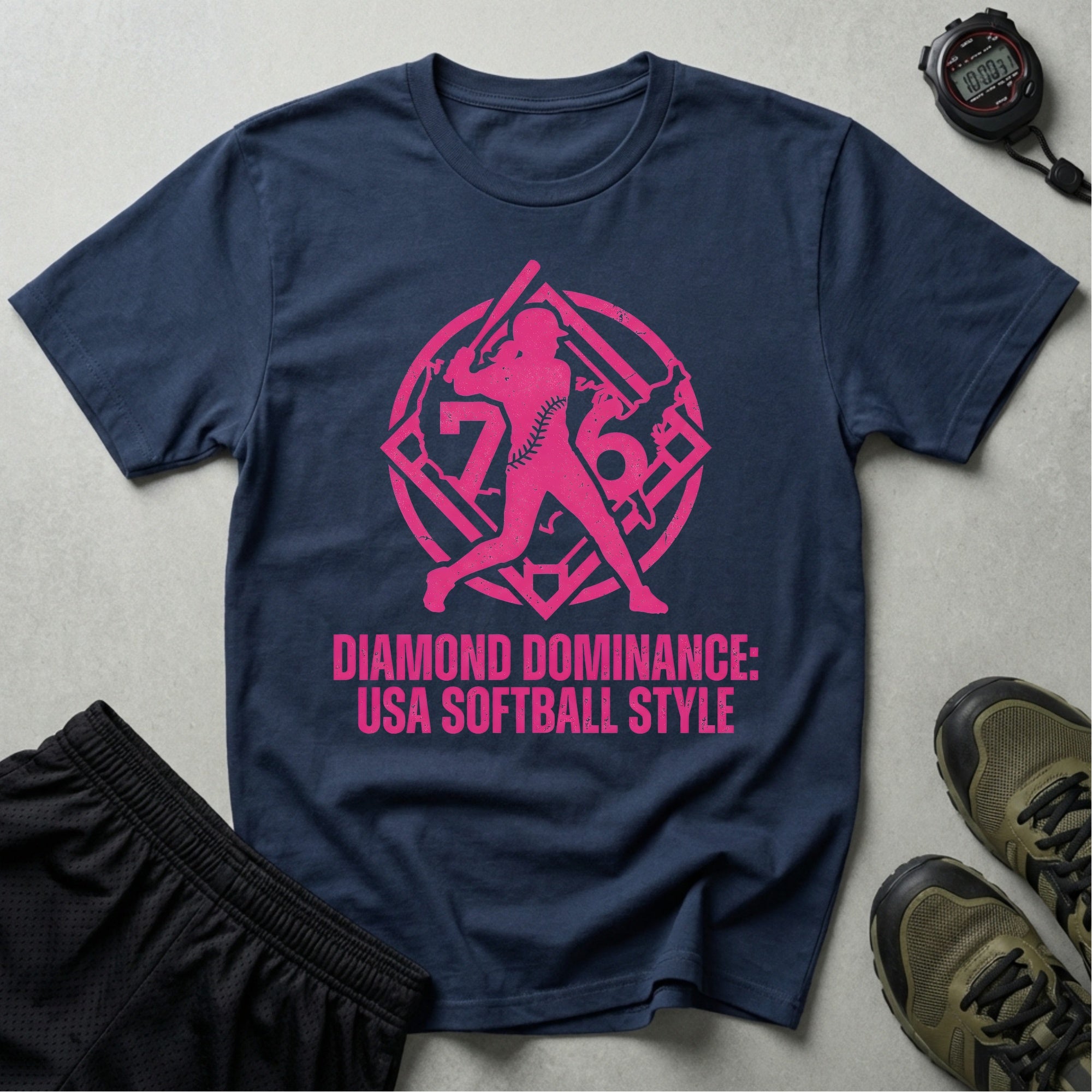 Diamond Dominance Softball USA Gym T-Shirt