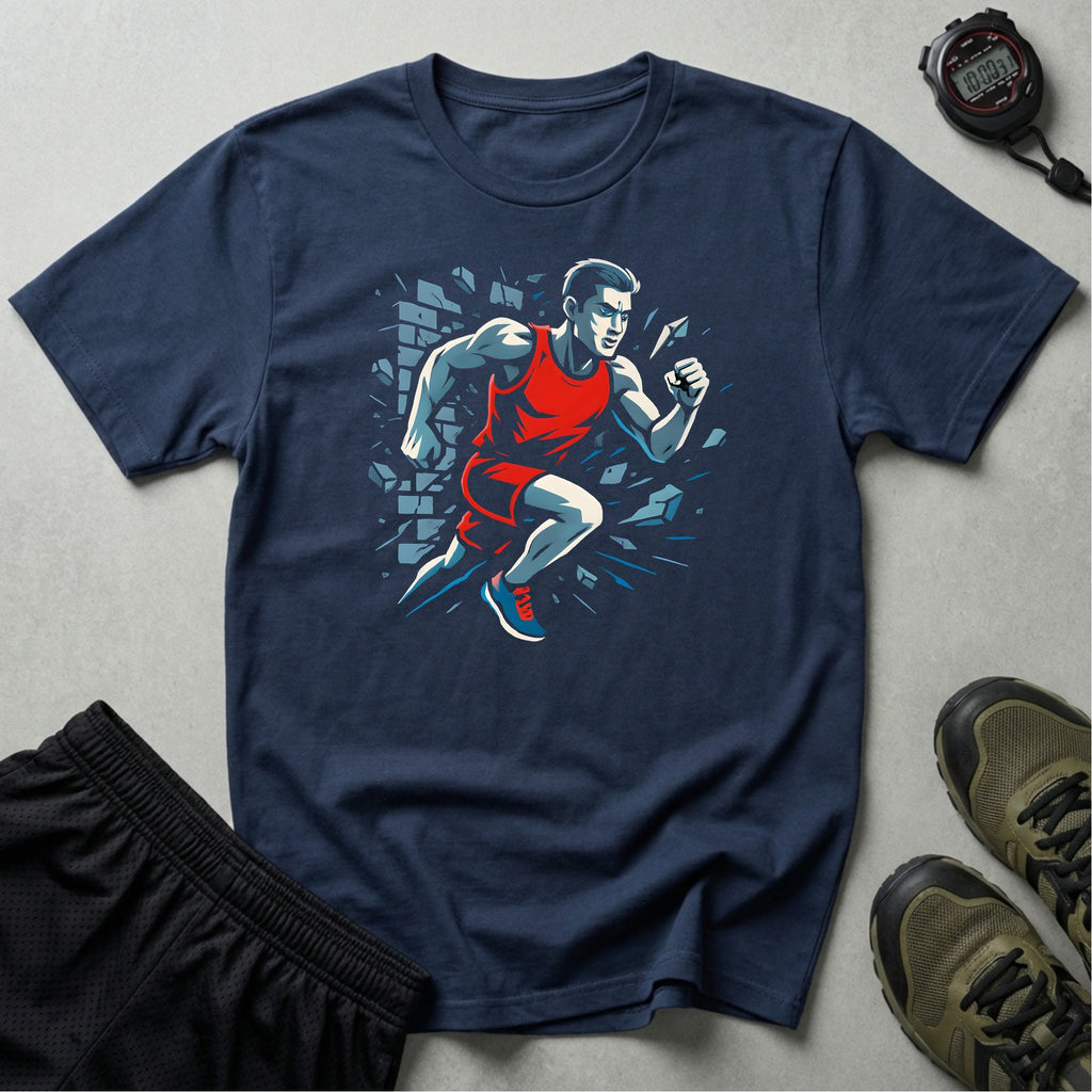 Runner Breaks Through Wall T-Shirt