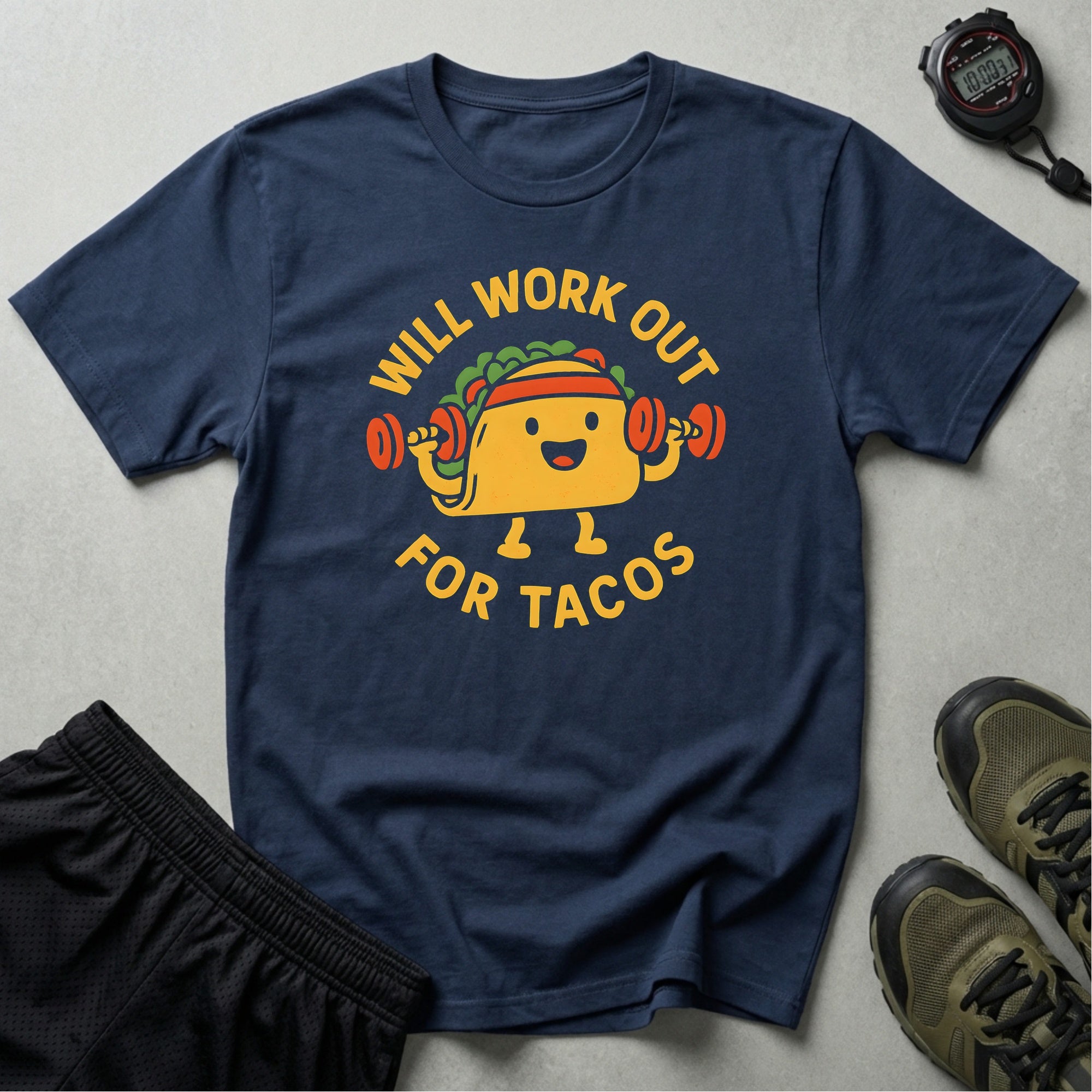 Taco Weightlifting Mascot T-Shirt
