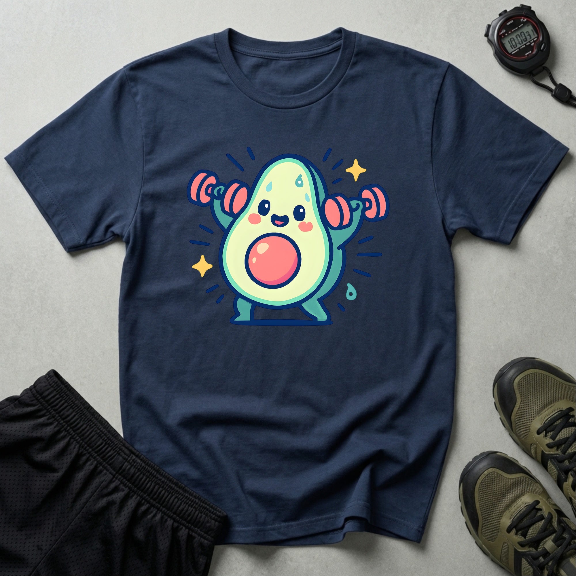 Avocado Lifting Weights T-Shirt