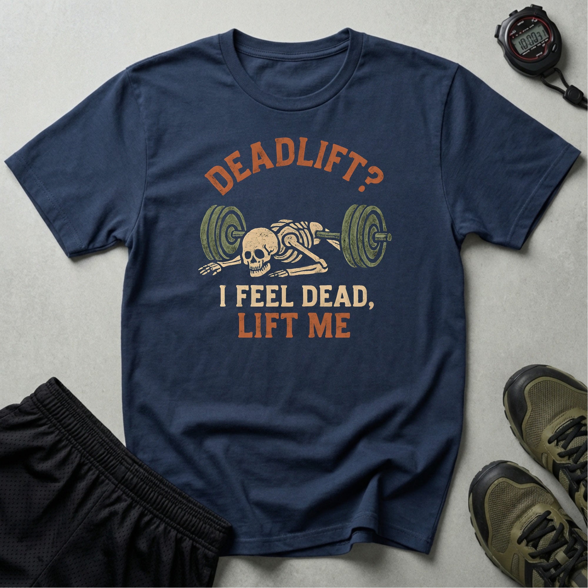 Deadlift Skeleton Meme T-Shirt