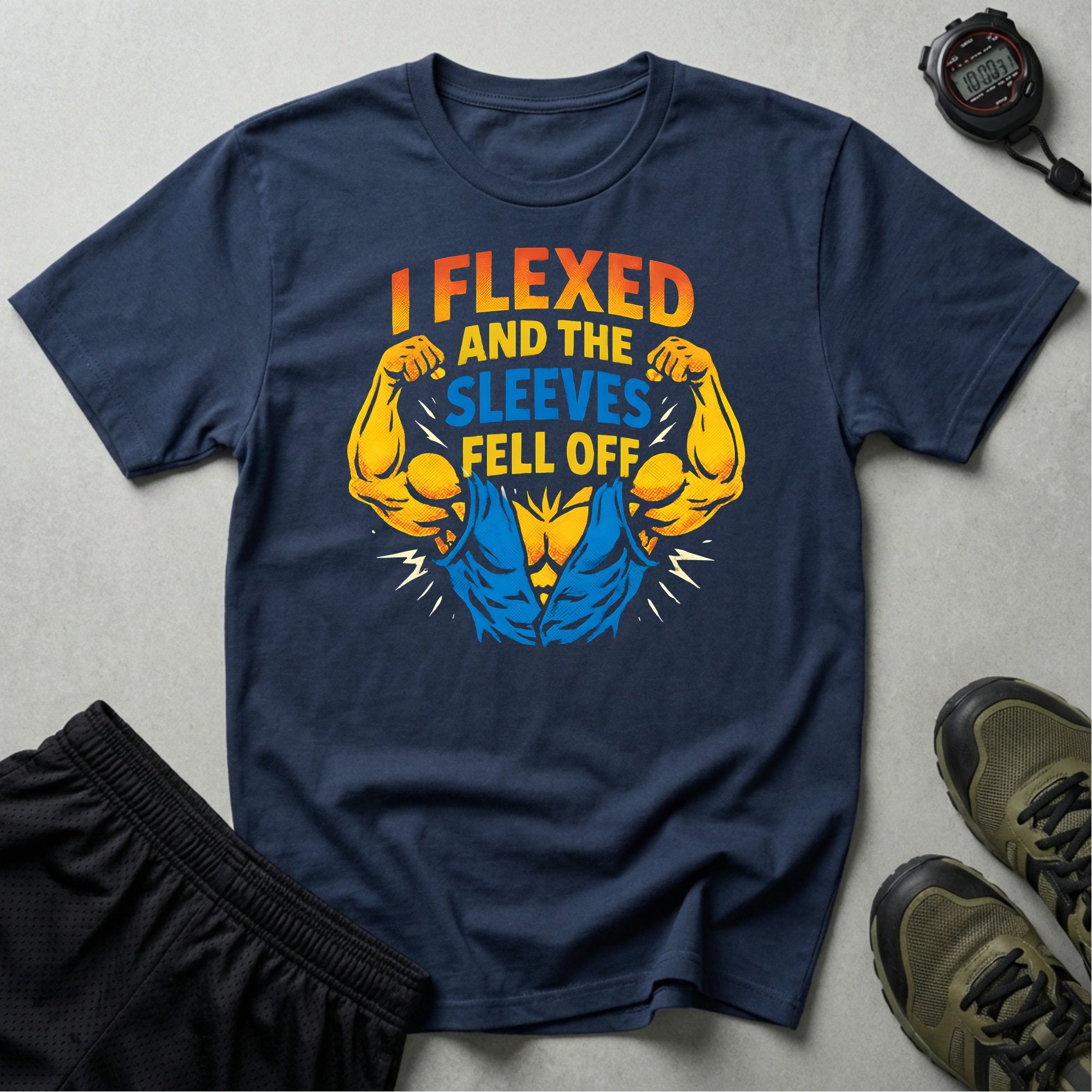 Flexed Arms Sleeves Off T-Shirt