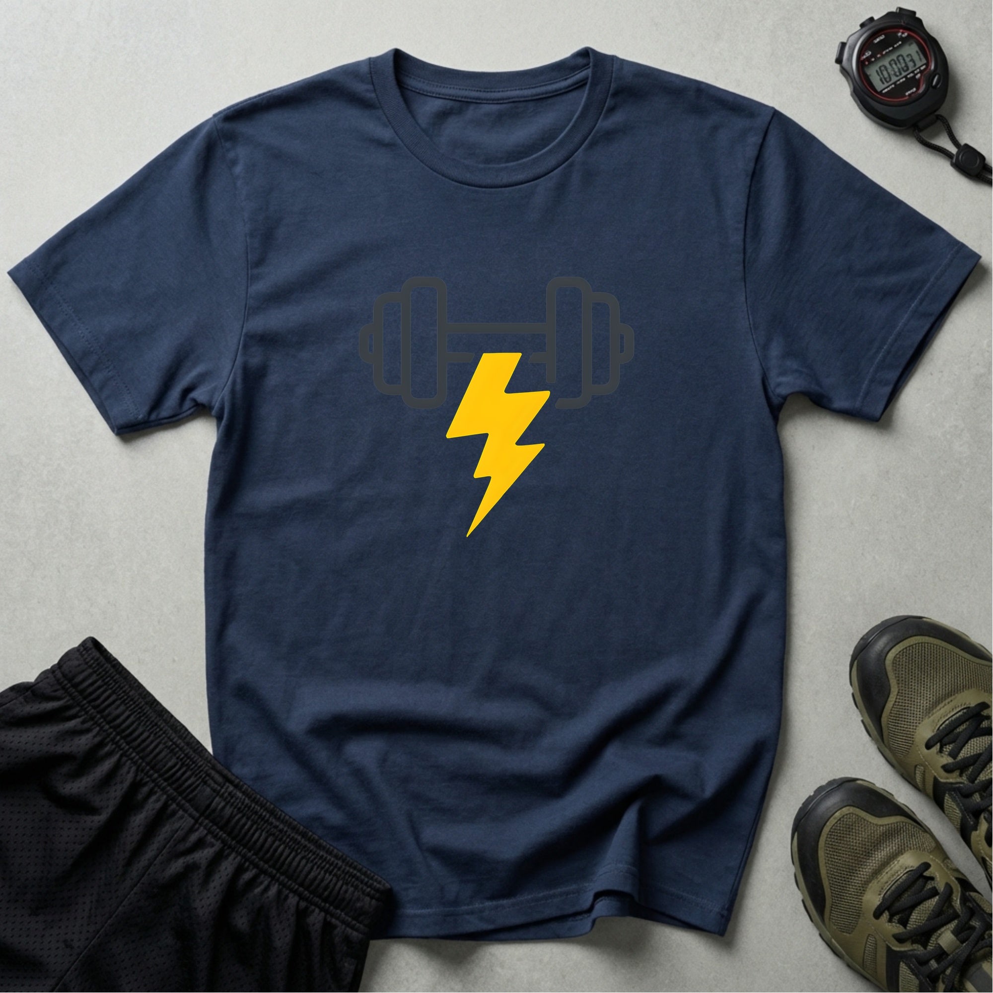 Lightning bolt dumbbell T-Shirt