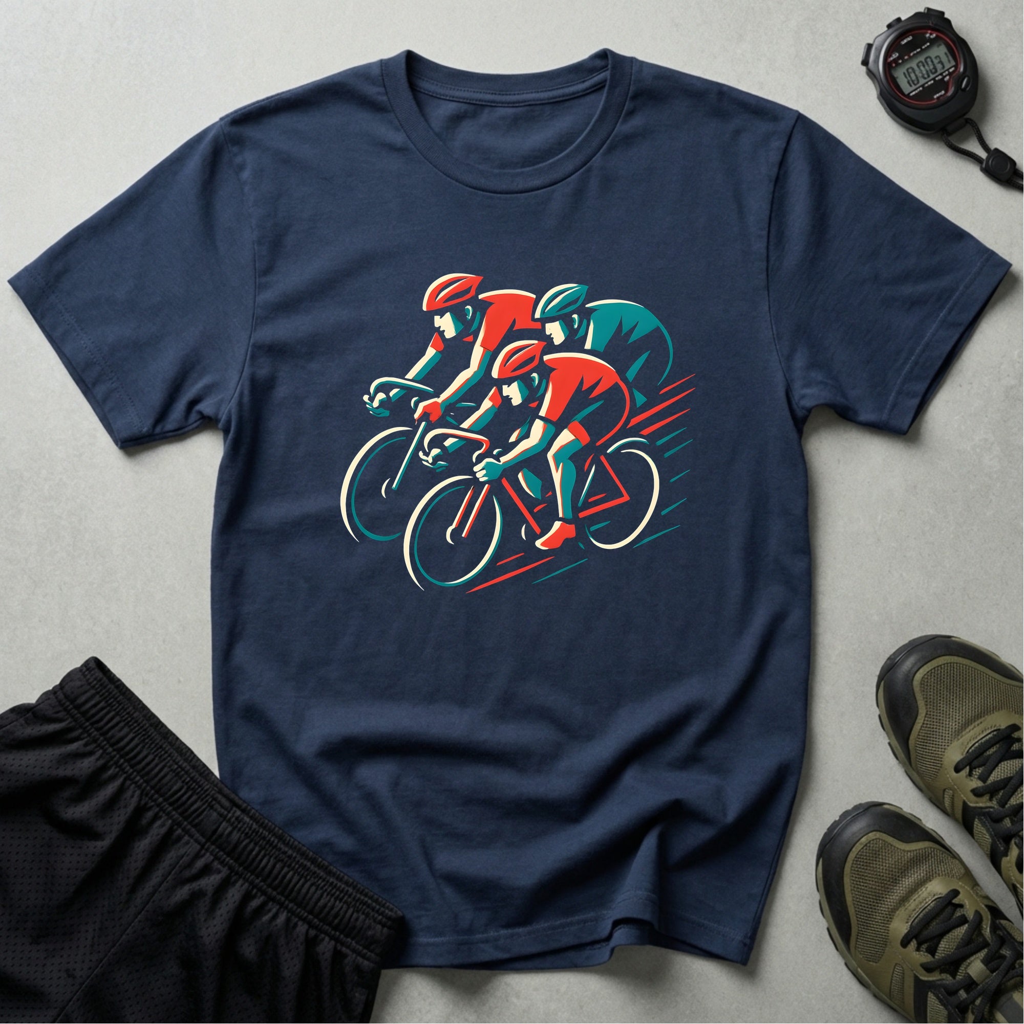 Cyclists Racing Scene T-Shirt