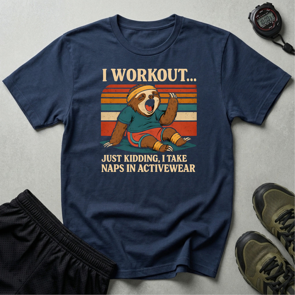 Napping Bear in Activewear T-Shirt