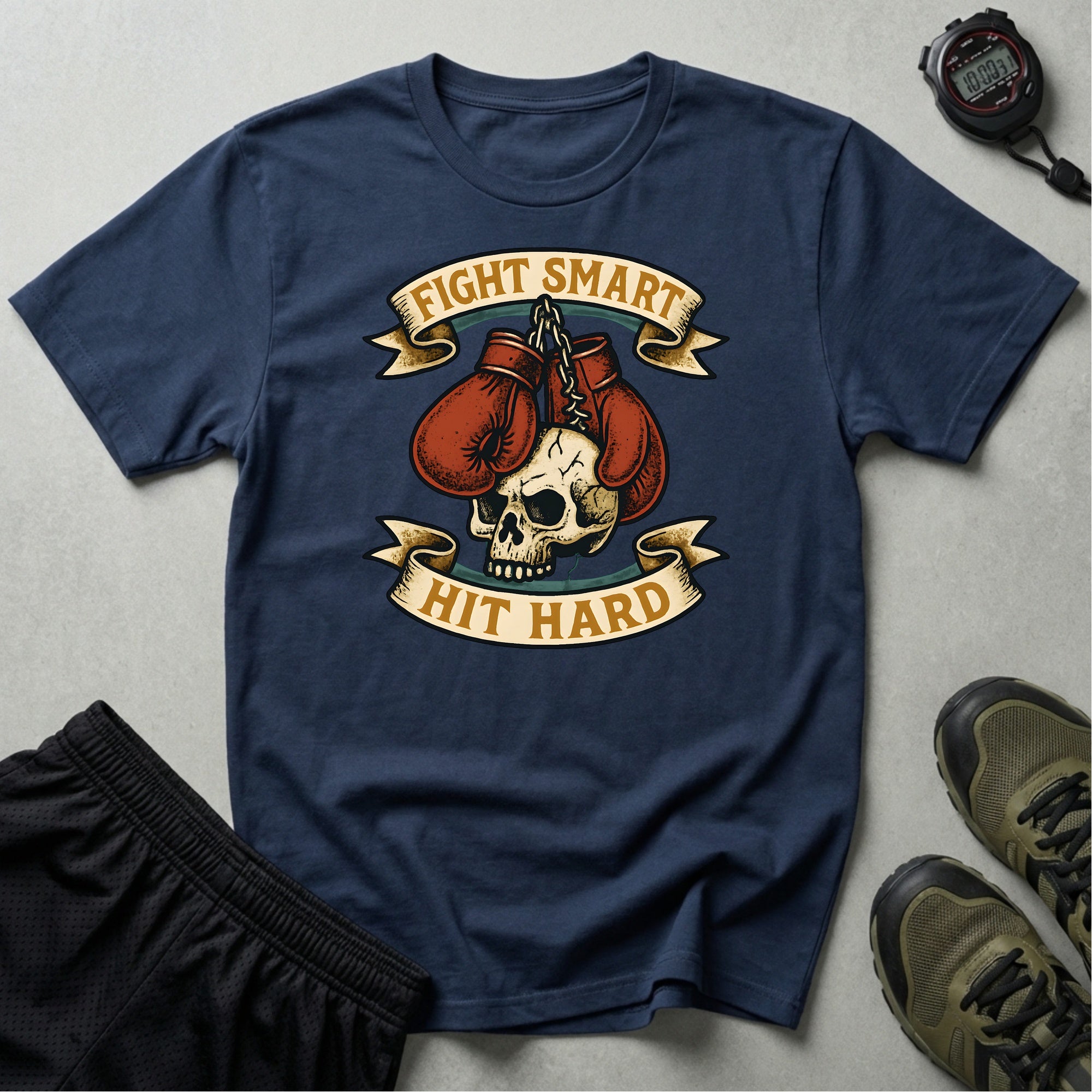 Boxing Skull with Gloves T-Shirt