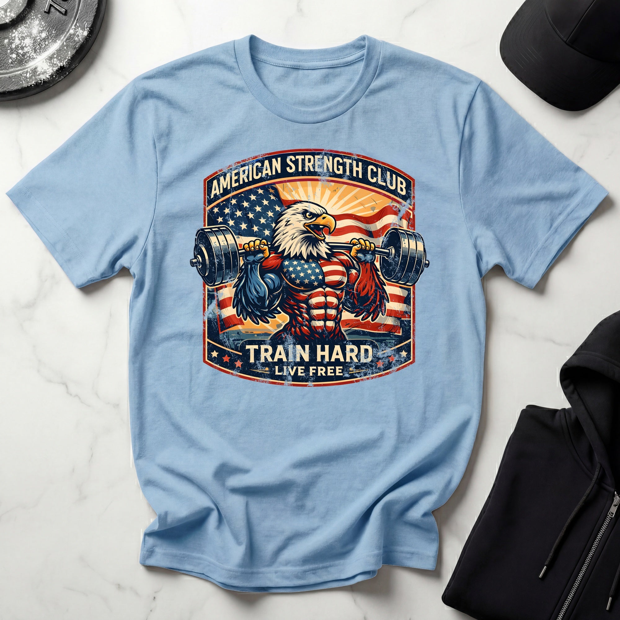 Amercan Strength Club Gymwear Stay Free T-Shirt