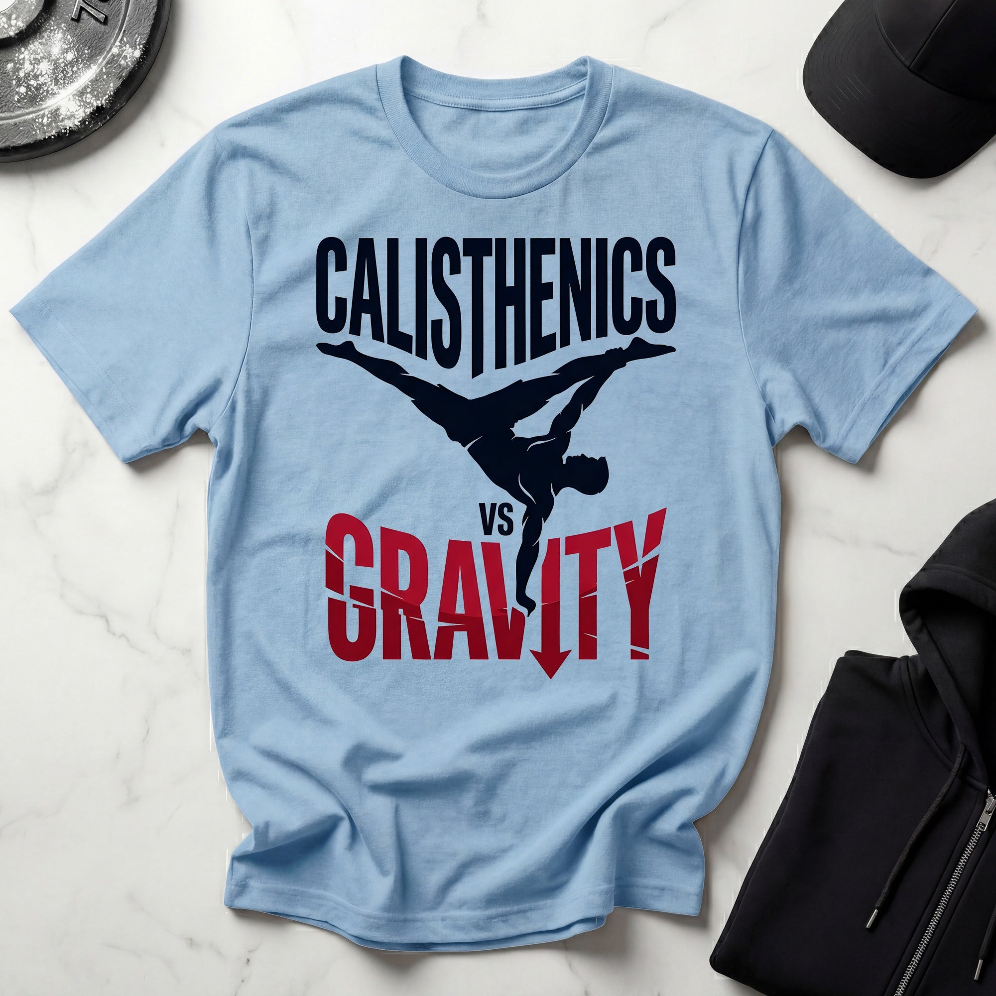 Calisthenics Vs Gravity Designer Gymwear T-Shirt