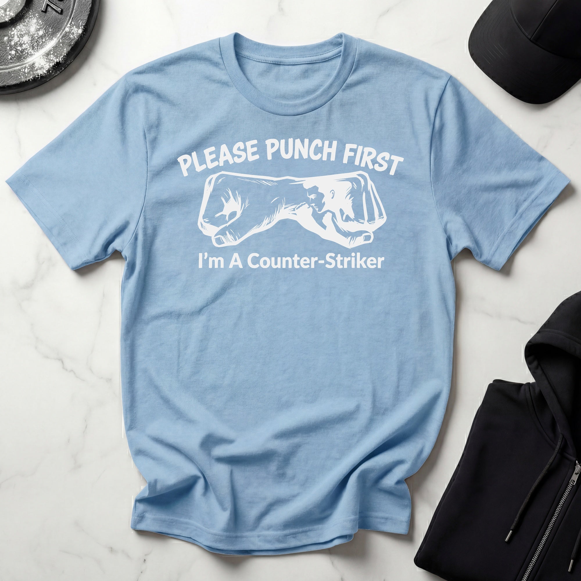 Please Punch First Counterstriker Gym T-Shirt