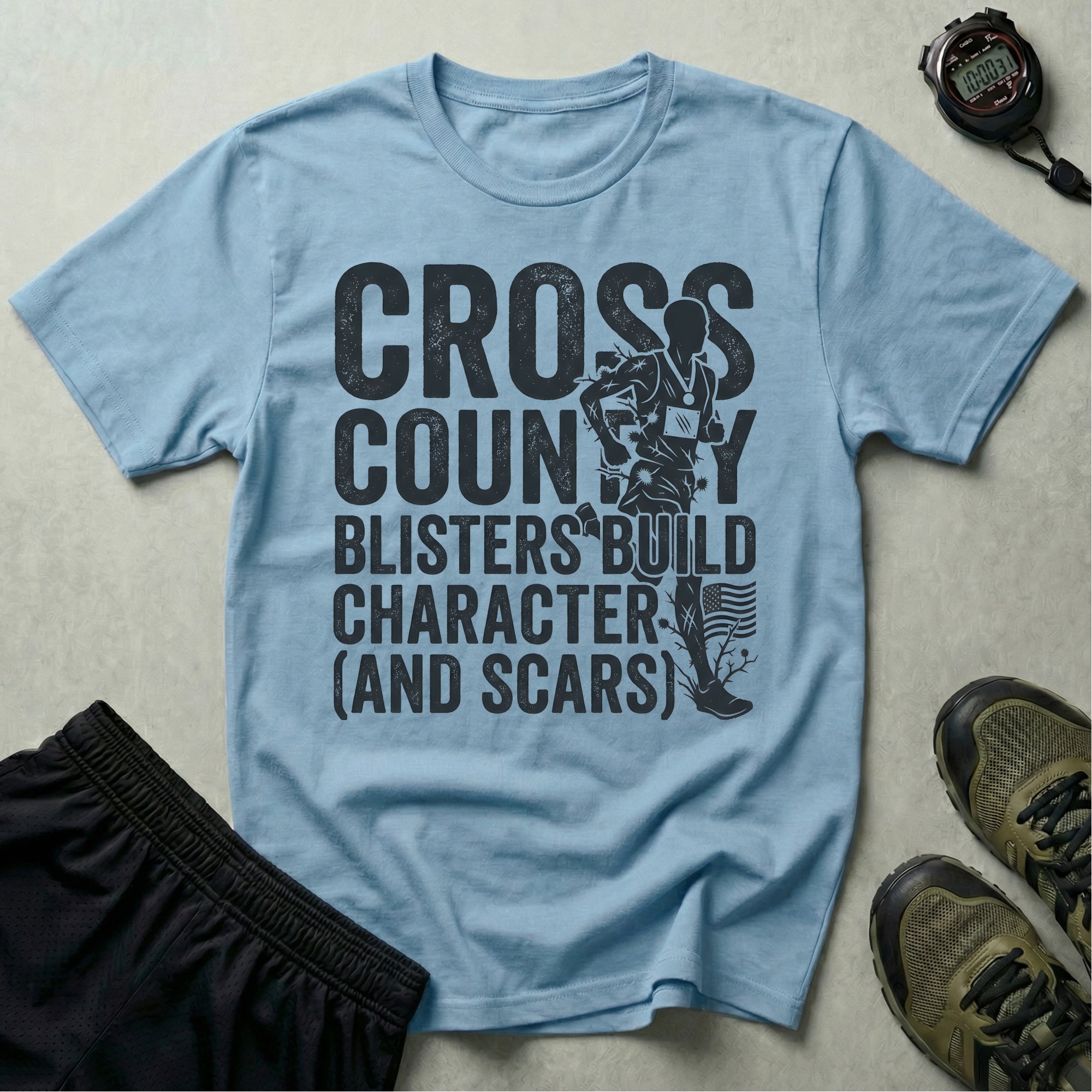 Cross Country Builds Character Gym T-Shirt