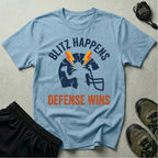 Gridiron USA Blitz Happens Defence Wins Gym T-Shirt