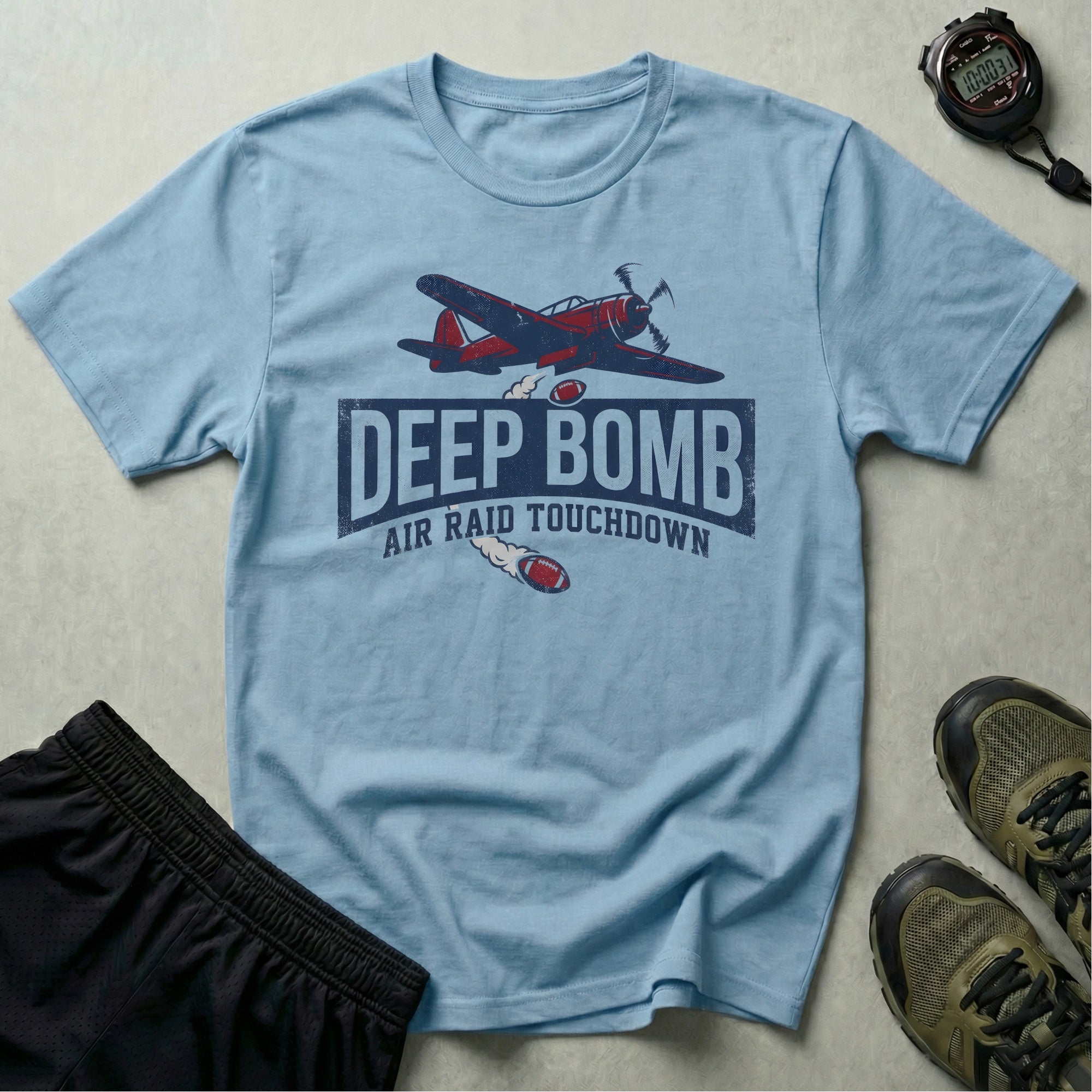 Gridiron Deep Bomb Touchdown Gymwear T-Shirt