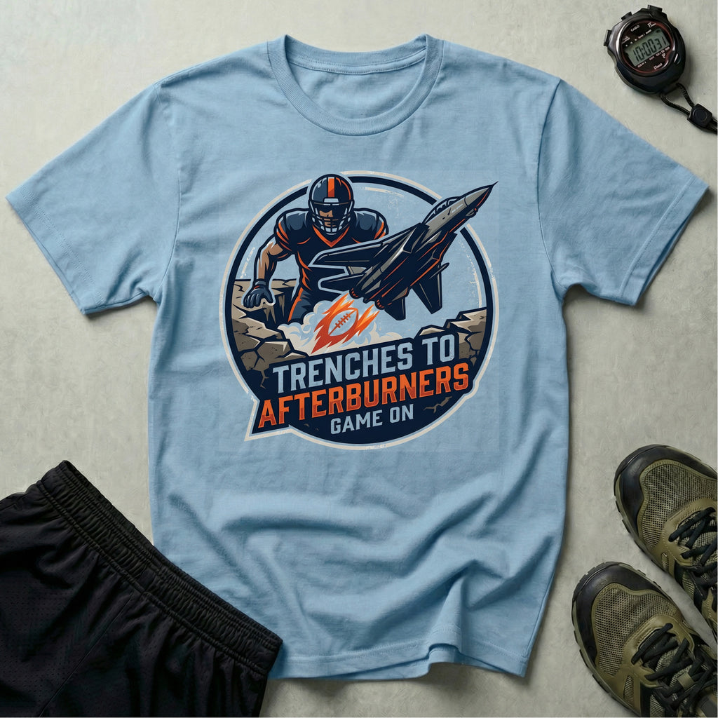 Gridiron Trenches To Afterburners Gym T-Shirt