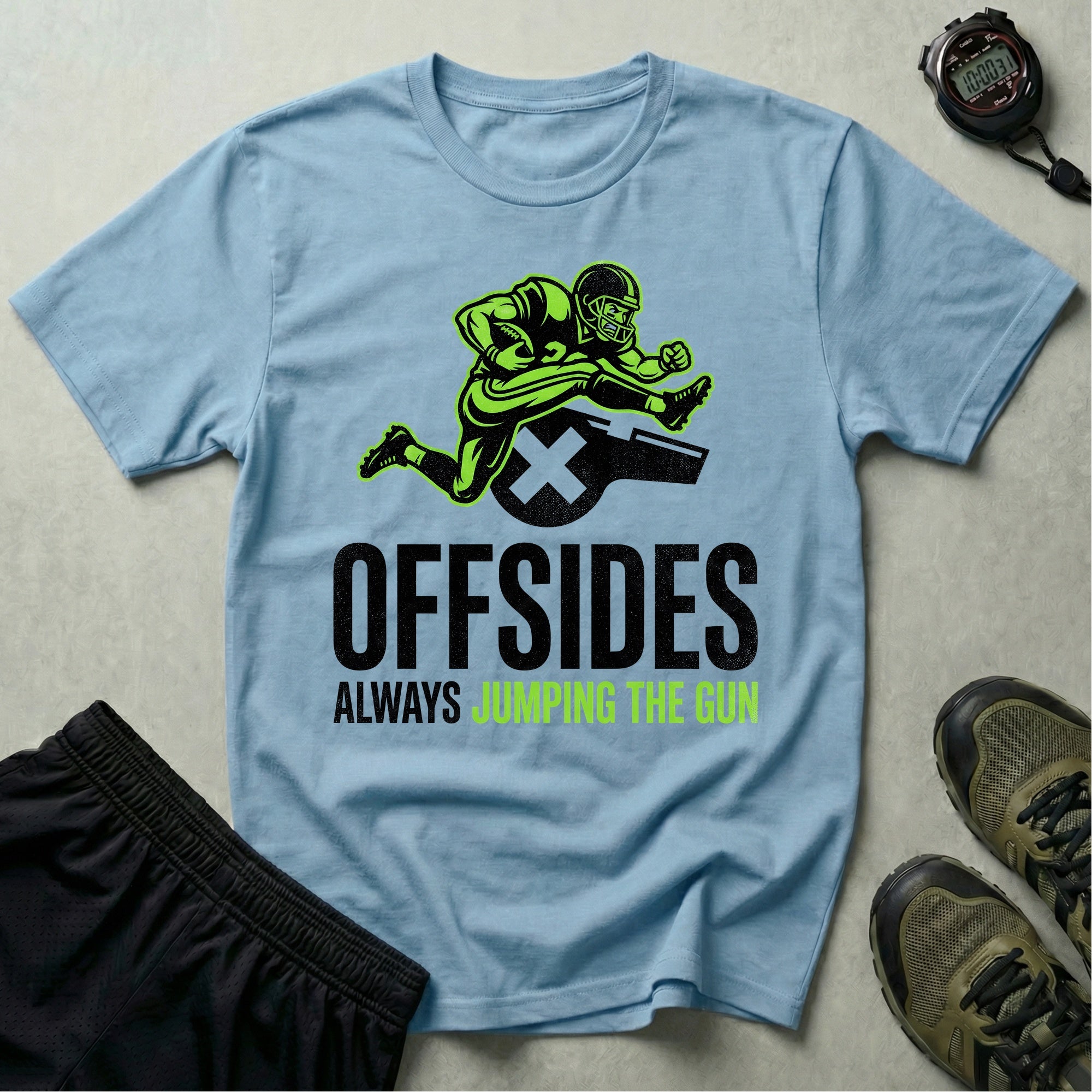 Gridiron NFL Offsides Jumping The Gun Gym T-Shirt