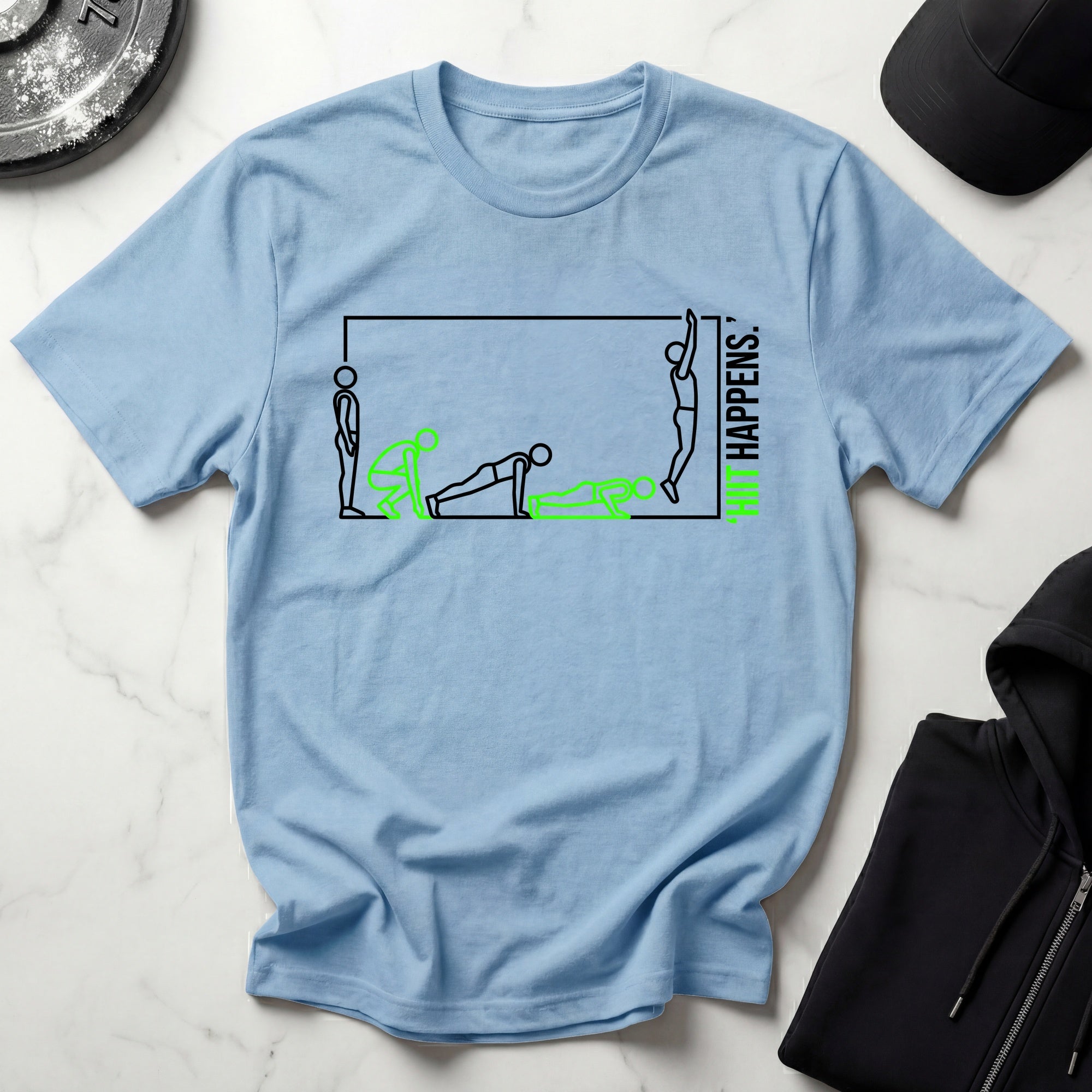HIIT Happens Green Gym Tee Shirt