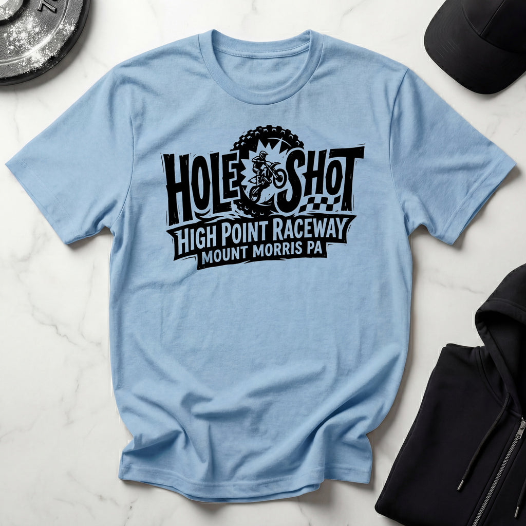 Hole Shot High Point Raceway Dirt Biker Gymwear T-Shirt