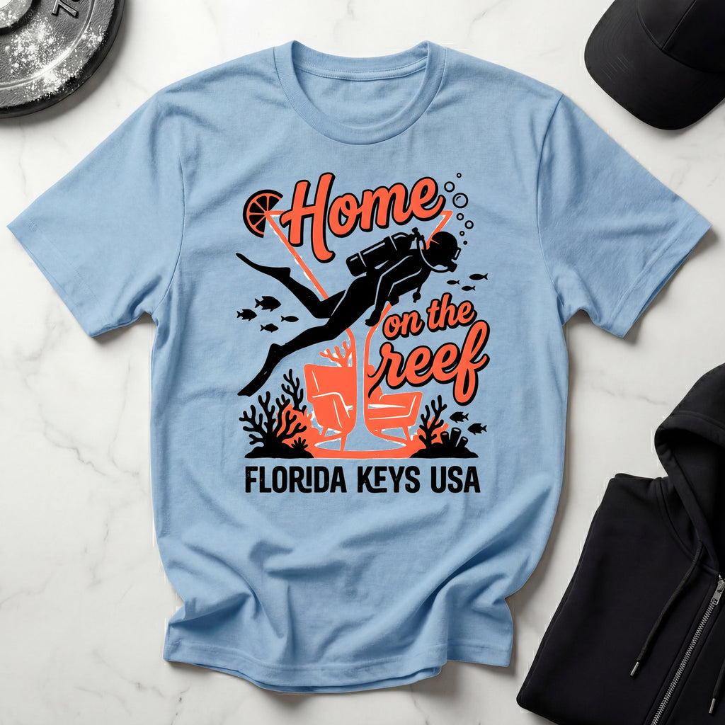 Home On The Reef Florida Keys Scuba T-Shirt