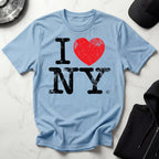 I Love NY Grunge Black Designer Gymwear T-Shirt