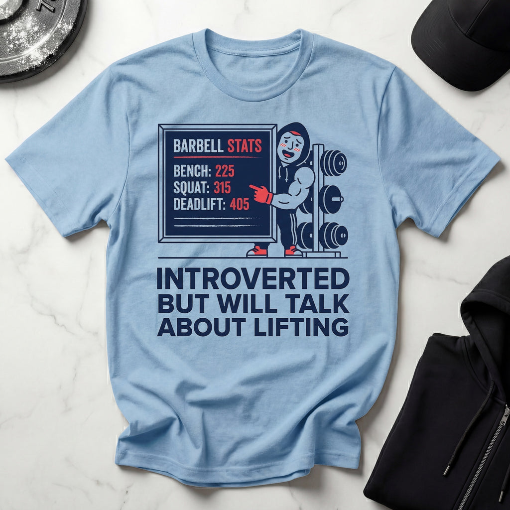 Introverted But Will Talk Lifting Gym T-Shirt