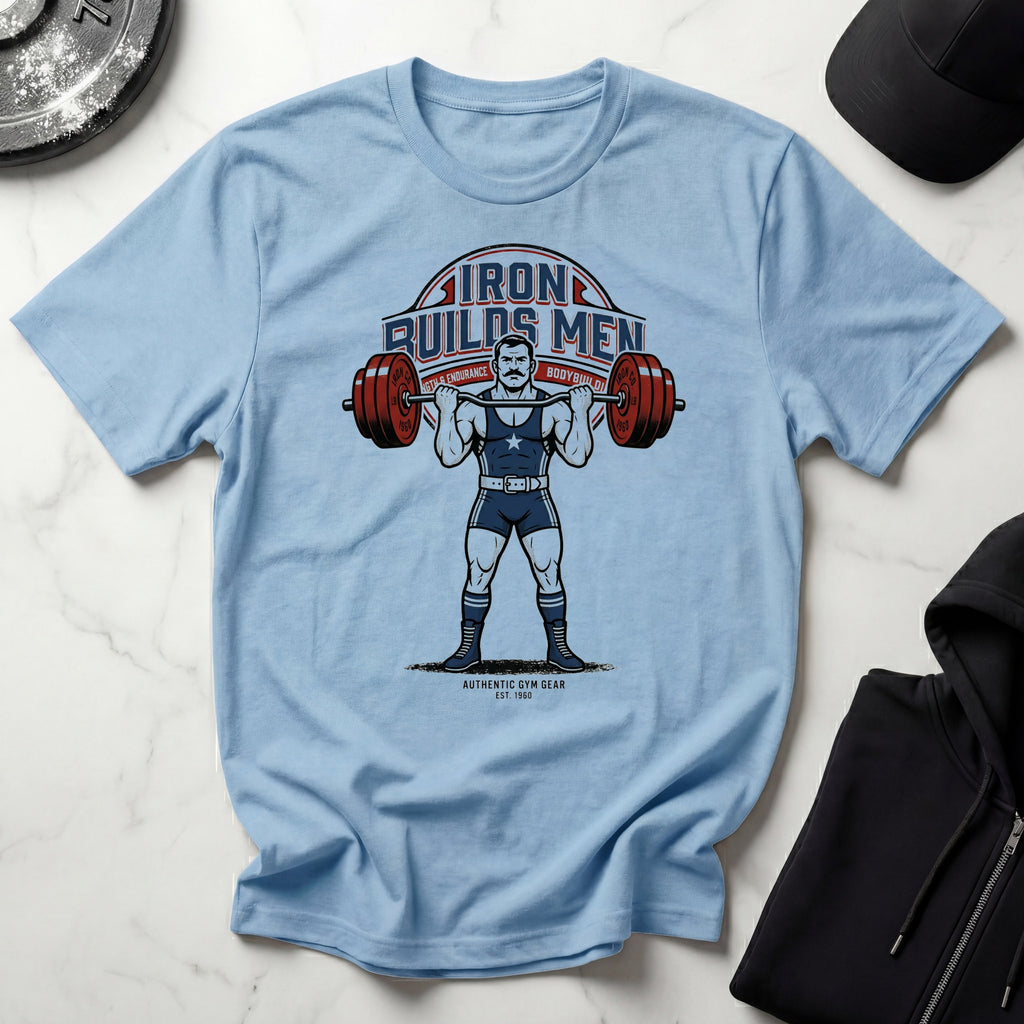 Iron Builds Men 60s Gym T-Shirt