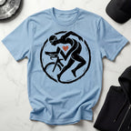 Triathlon Abstract Designer Gymwear T-Shirt