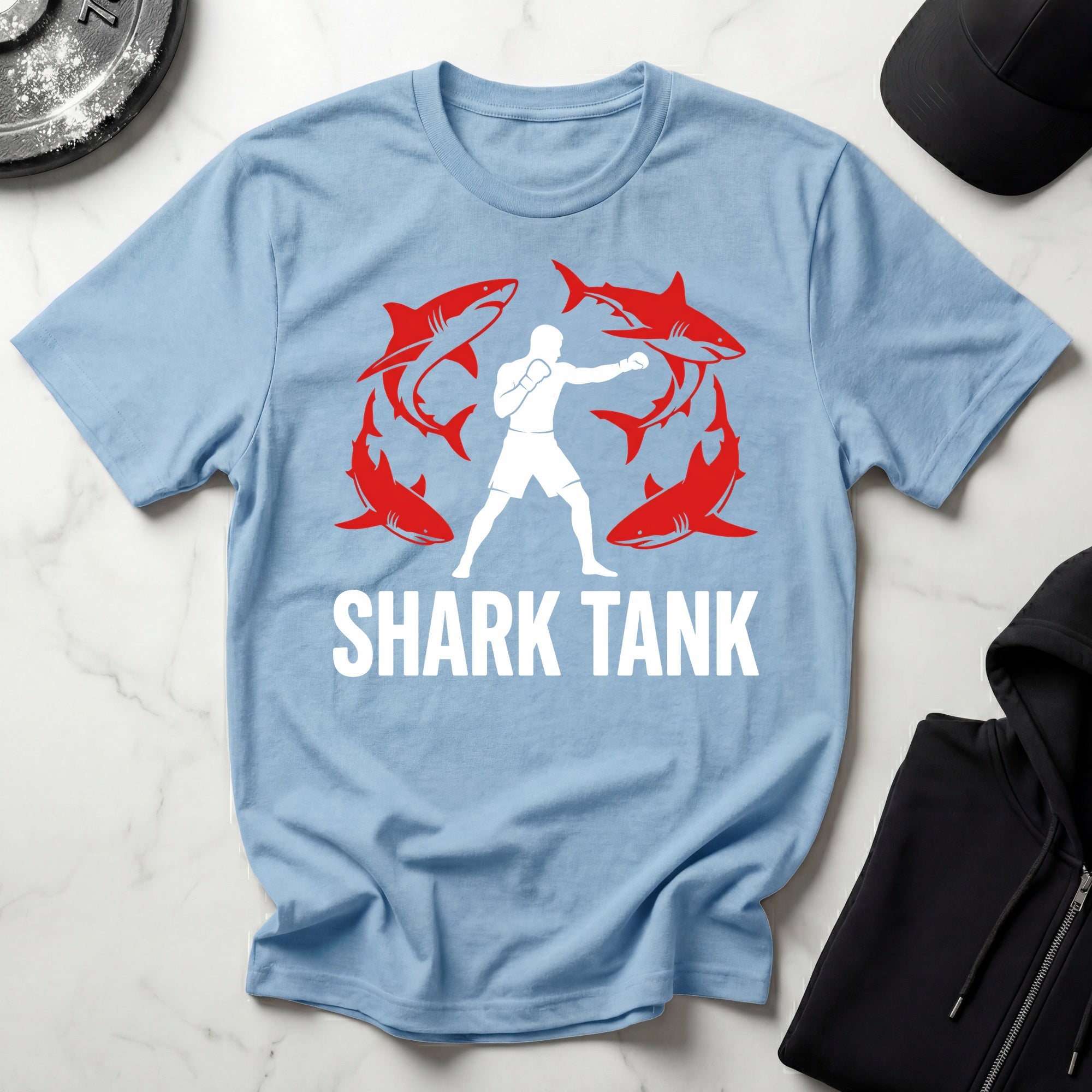 MMA Shark Tank Training Red Gym T-Shirt
