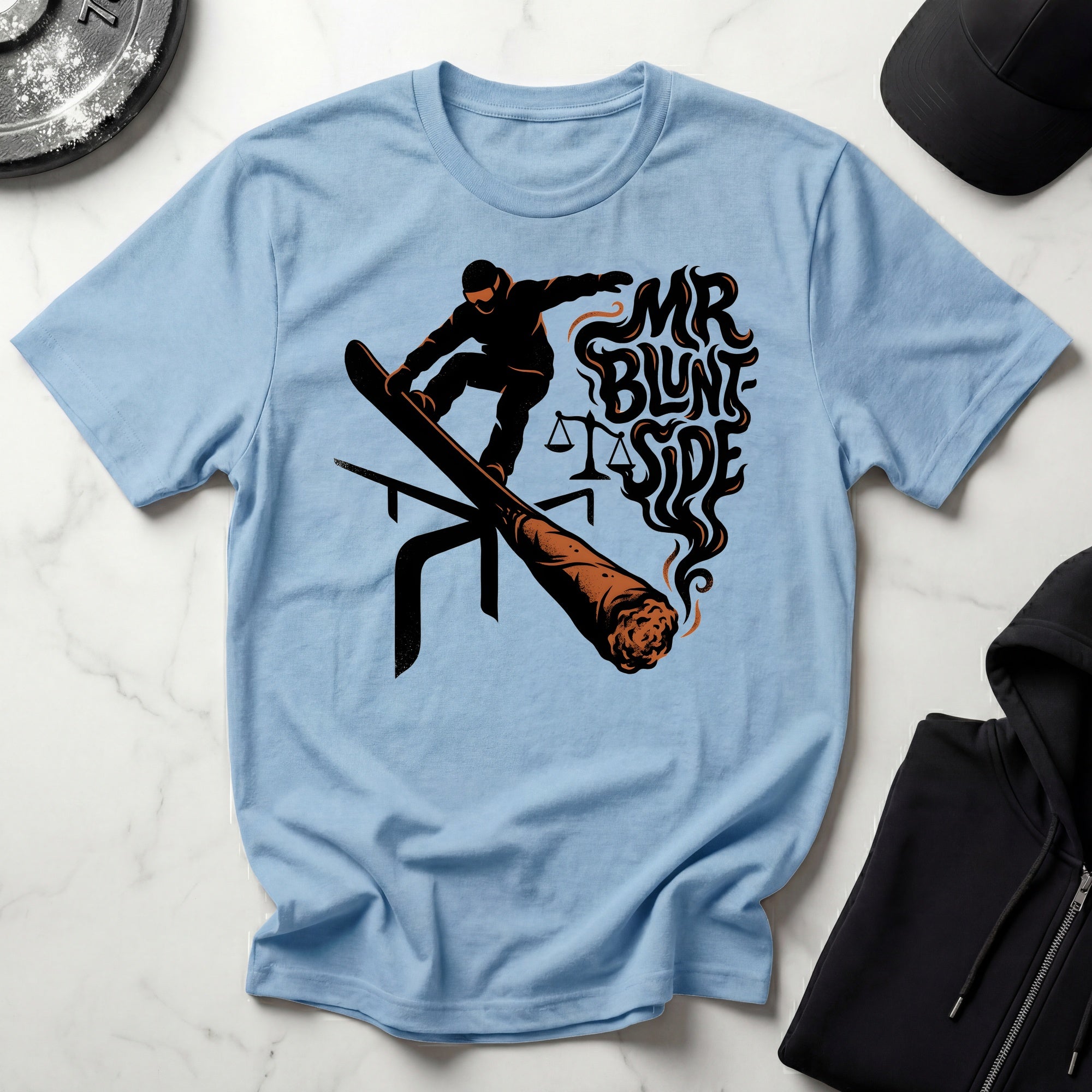 Mr Bluntside Snowboard Designer T-Shirt