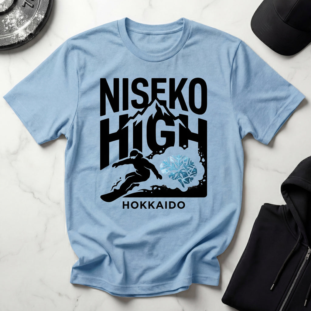 Niseko High Powder Rush Snowboarding Gymwear T-Shirt