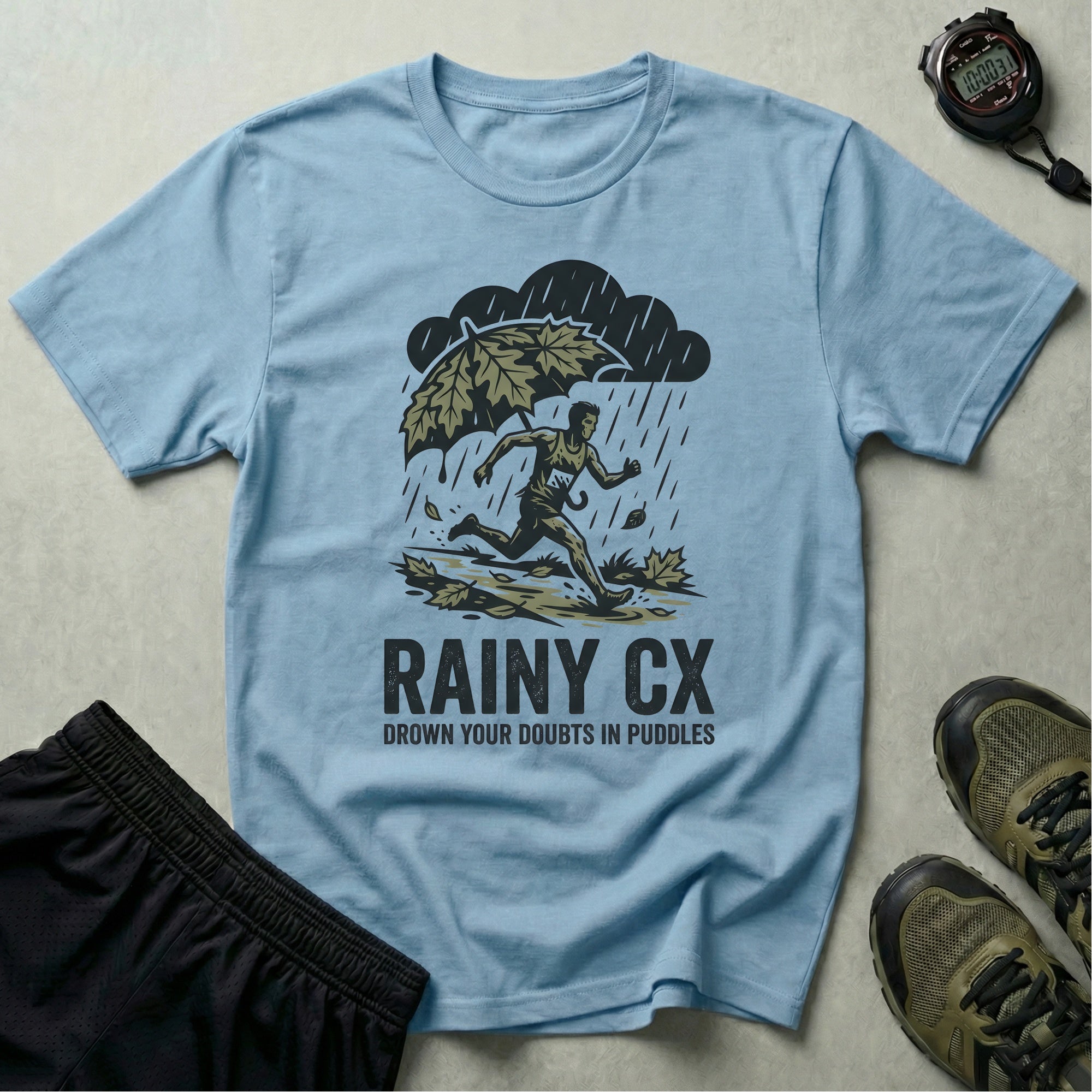 Rainy Cross Country Drown Your Doubts Gym T-Shirt