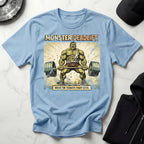 Retro Comic Monster Deadlift Gymwear T-Shirt