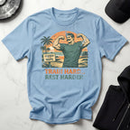 Retro Venice Beach Train Hard Rest Hard Gym T-Shirt