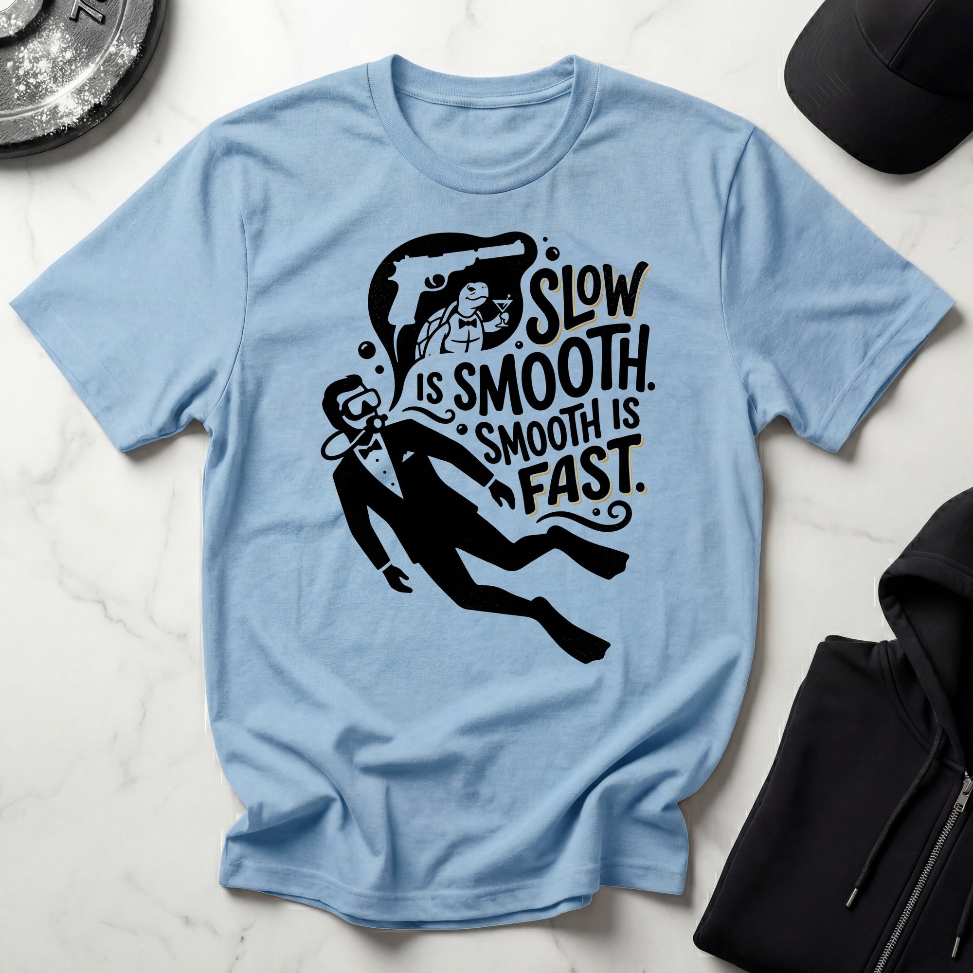 Retro Scuba Designer Gymwear T-Shirt