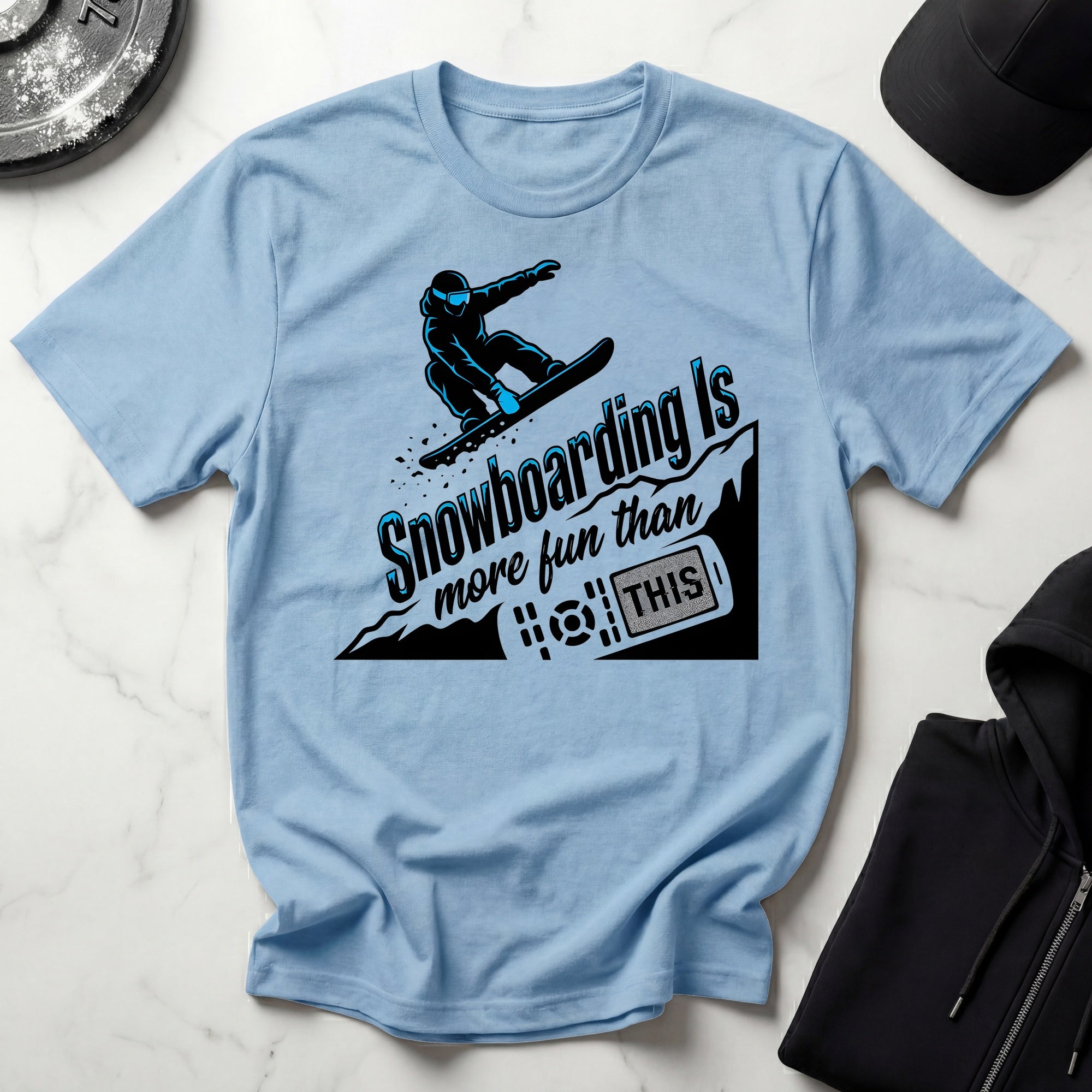 Snowboarding Is More Fun Gymwear T-Shirt
