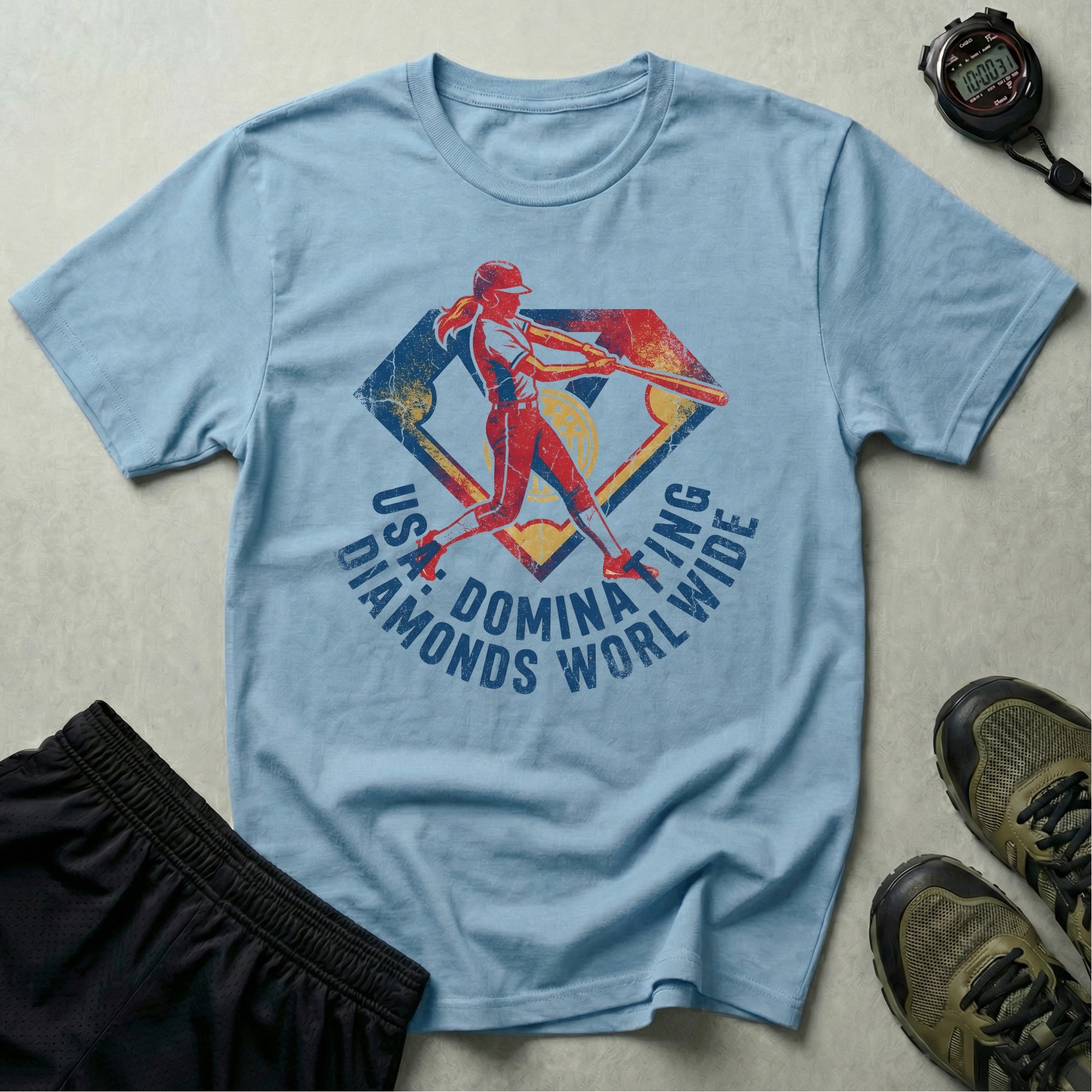 Softball USA Worldwide Diamond Dominance Gym T-Shirt