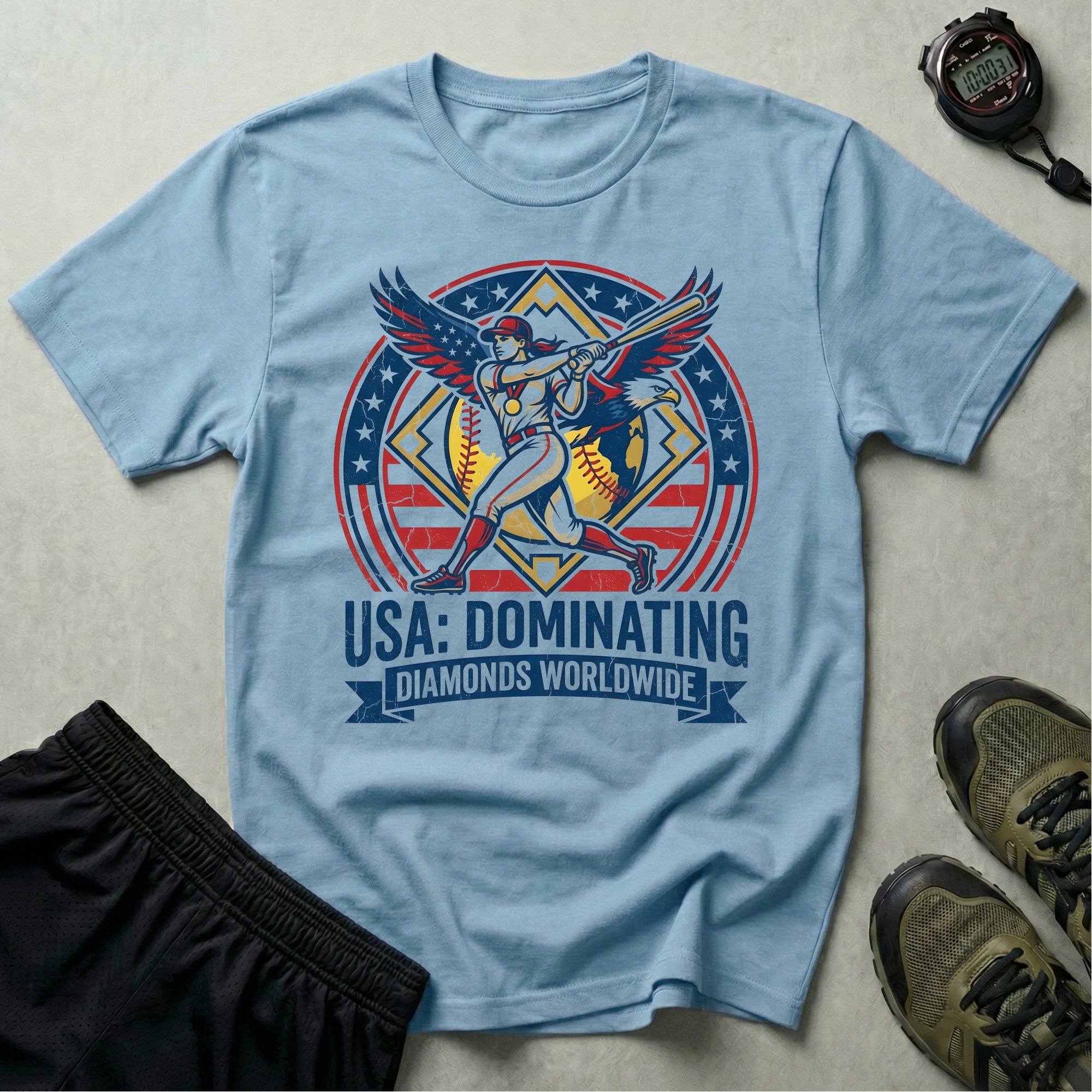 Softball USA Dominating Vintage Gym T-Shirt
