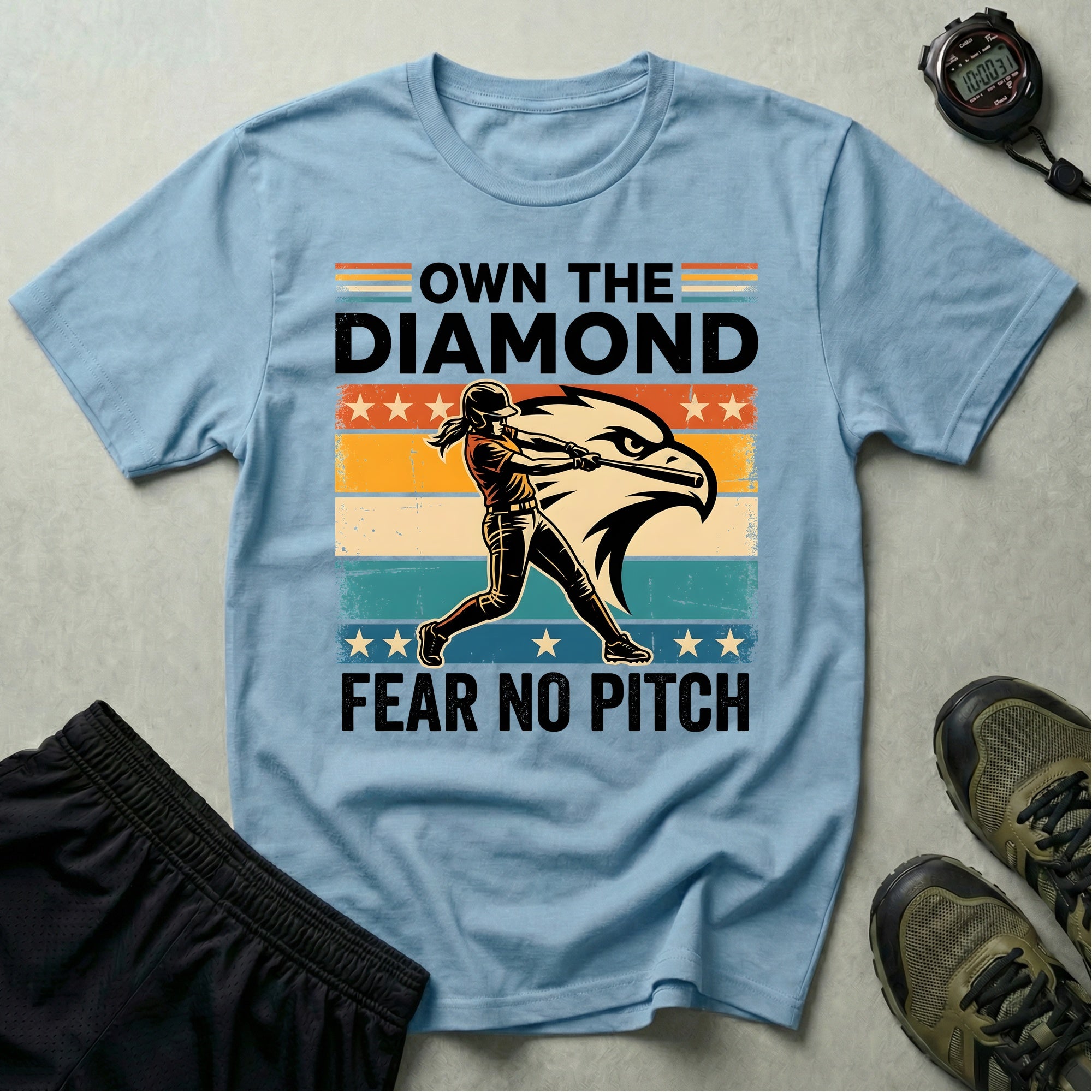 Fear No Pitch Softball USA Graphic T-Shirt