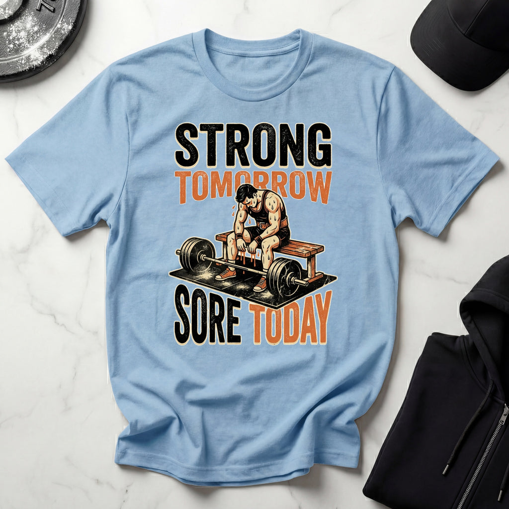 Strong Tomorrow Sore Today Bodybuilding T-Shirt