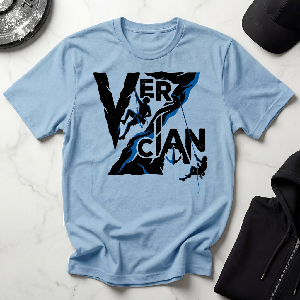 Vertican Rock Climber Designer Gym T-Shirt