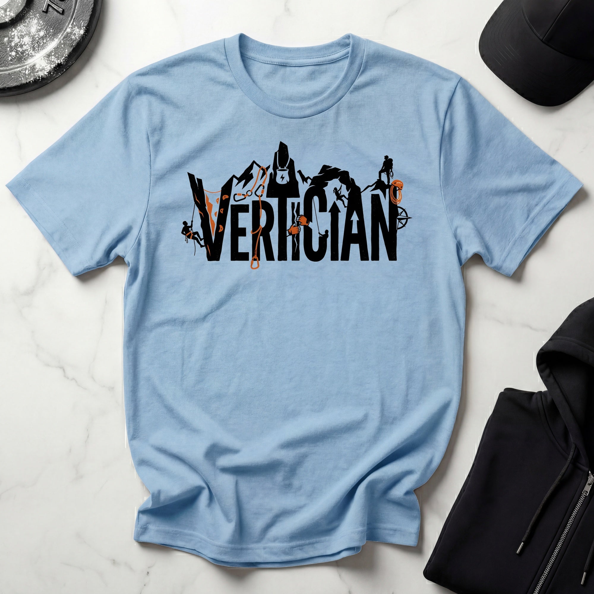 Vertican Rock Climbing Designer Gym T-Shirt