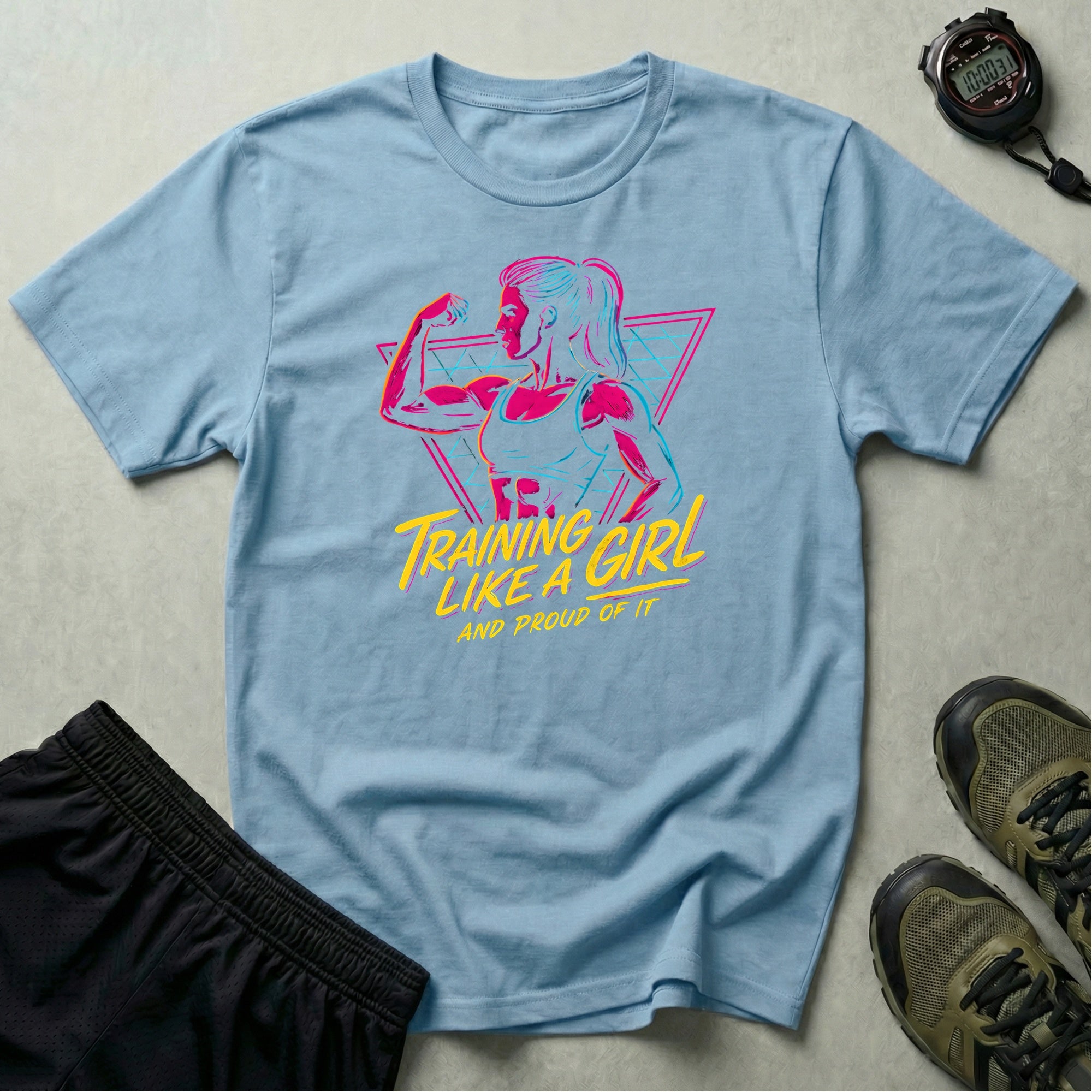 Neon Female Bodybuilder T-Shirt
