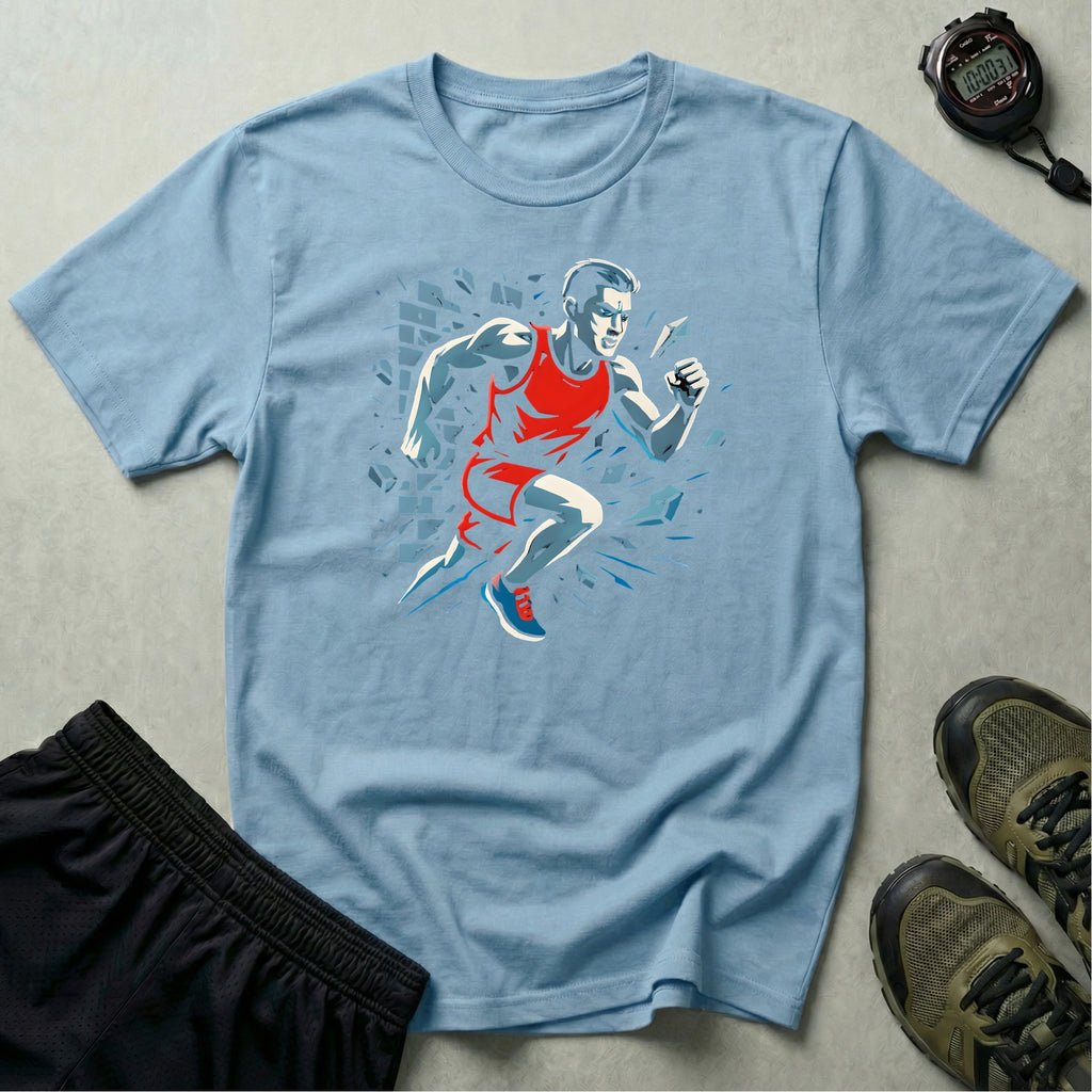 Runner Breaks Through Wall T-Shirt