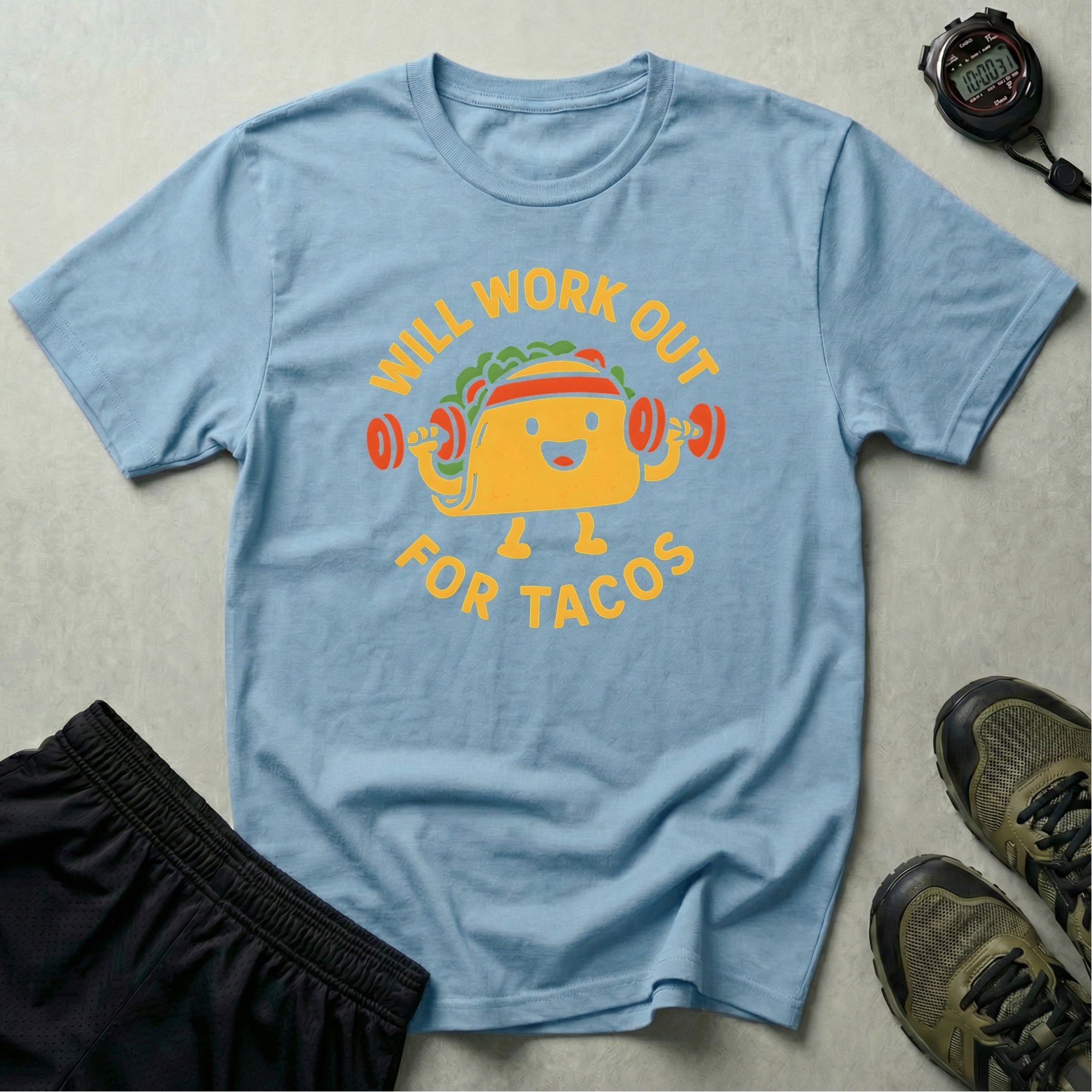 Taco Weightlifting Mascot T-Shirt
