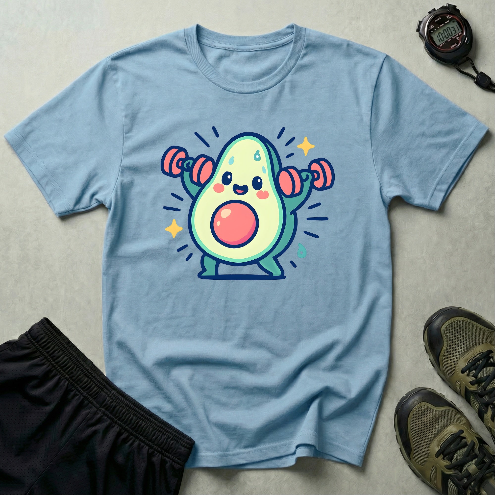 Avocado Lifting Weights T-Shirt